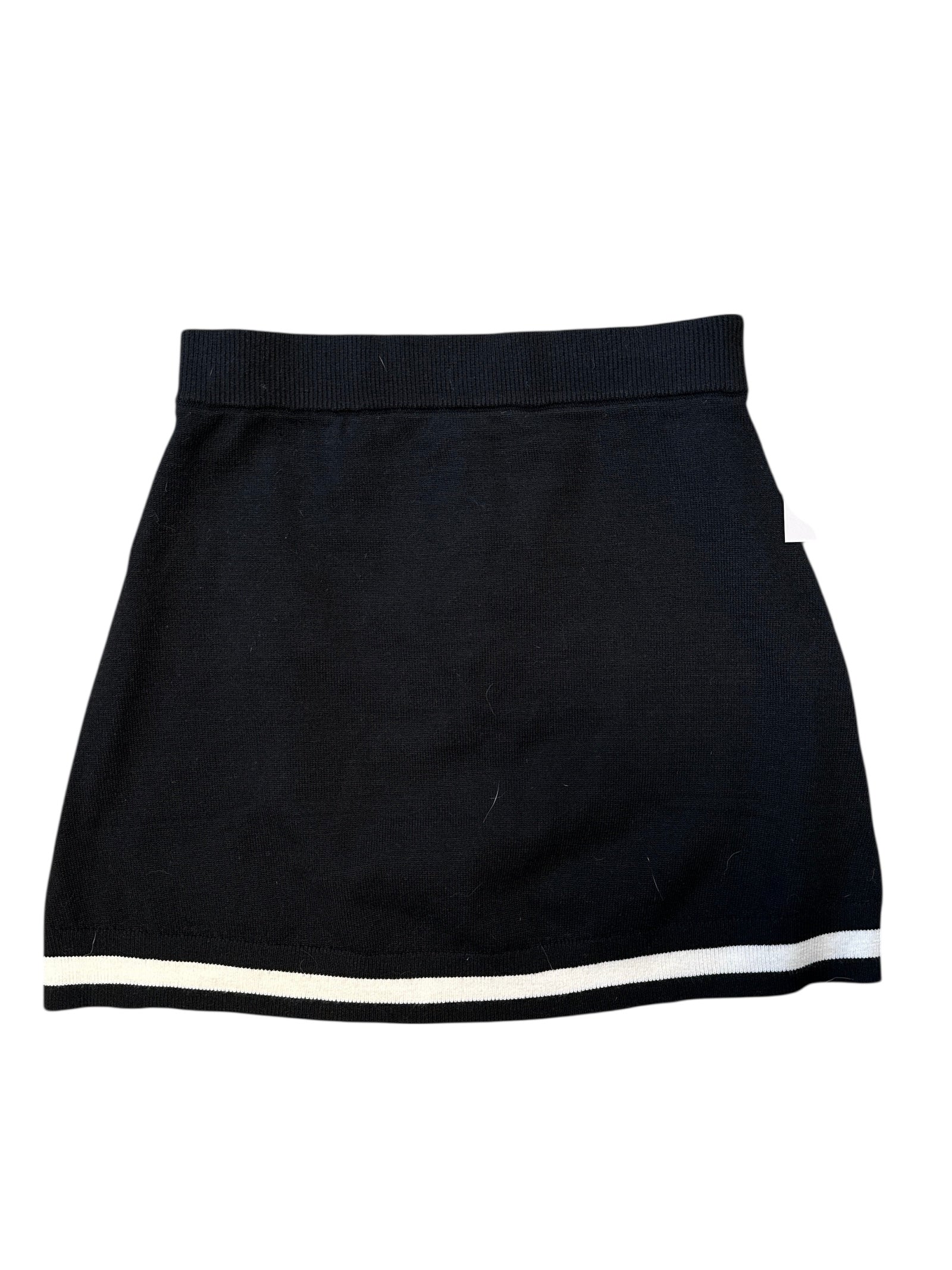black white vestique knit skirt, s