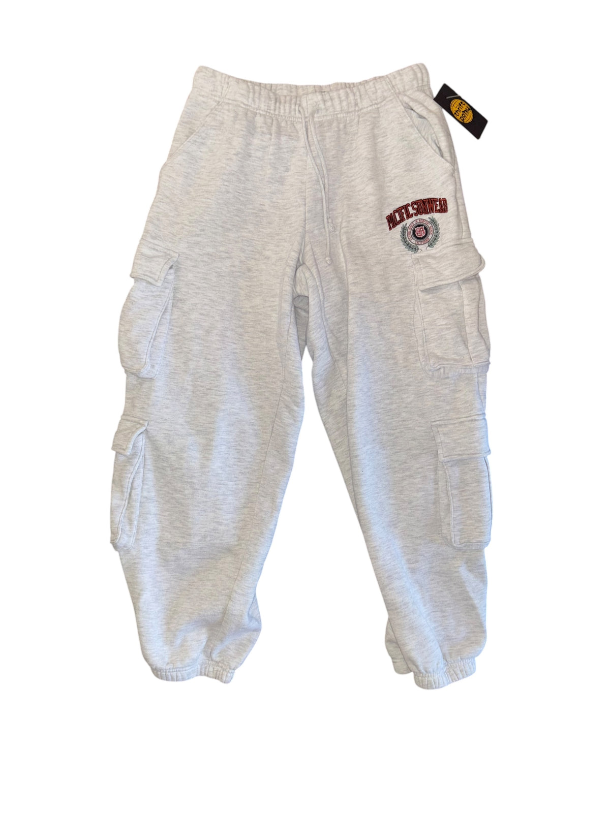 grey pacsun cargo sweatpants, s