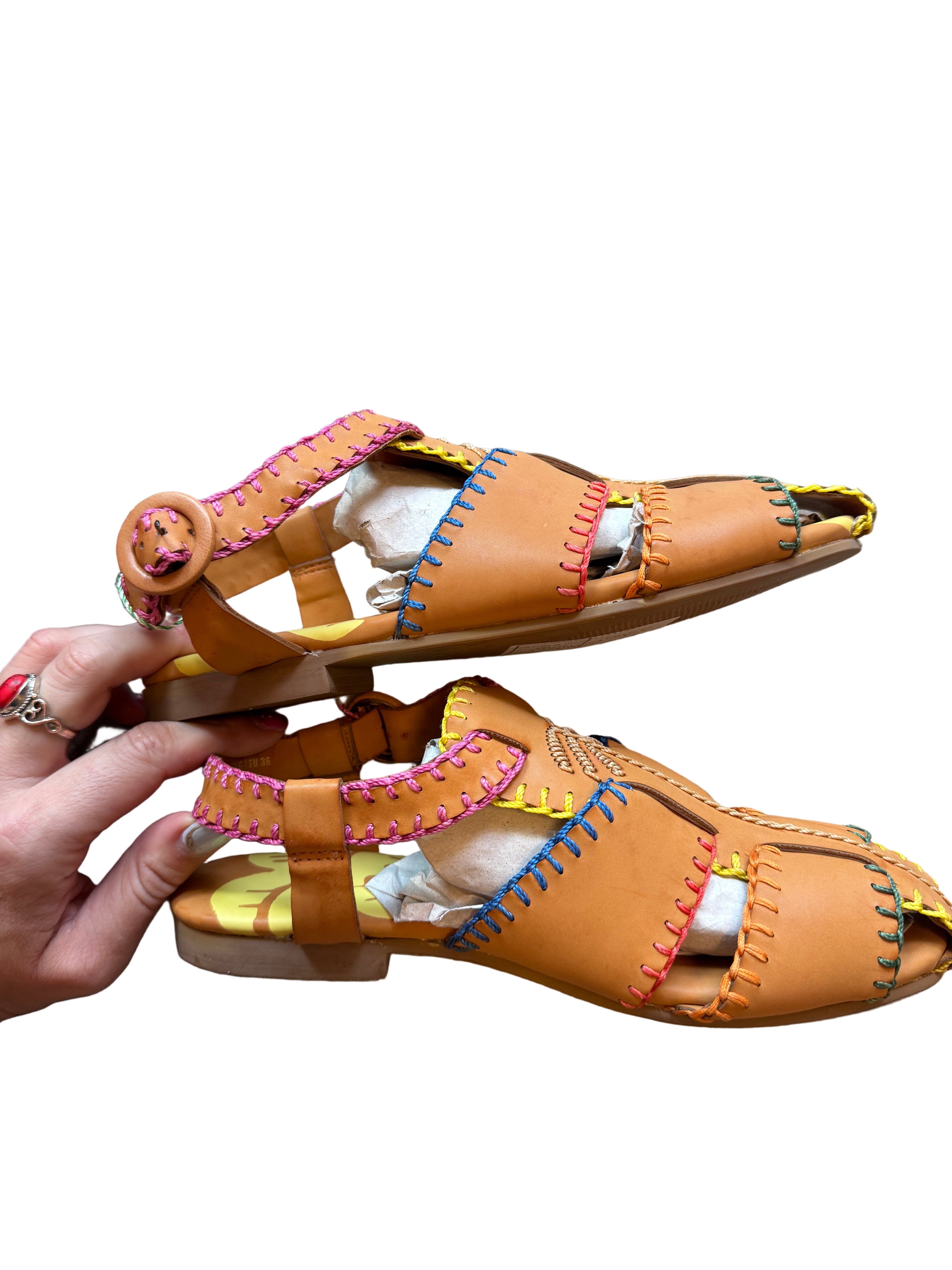 tan farm rio new in box sandals, 6
