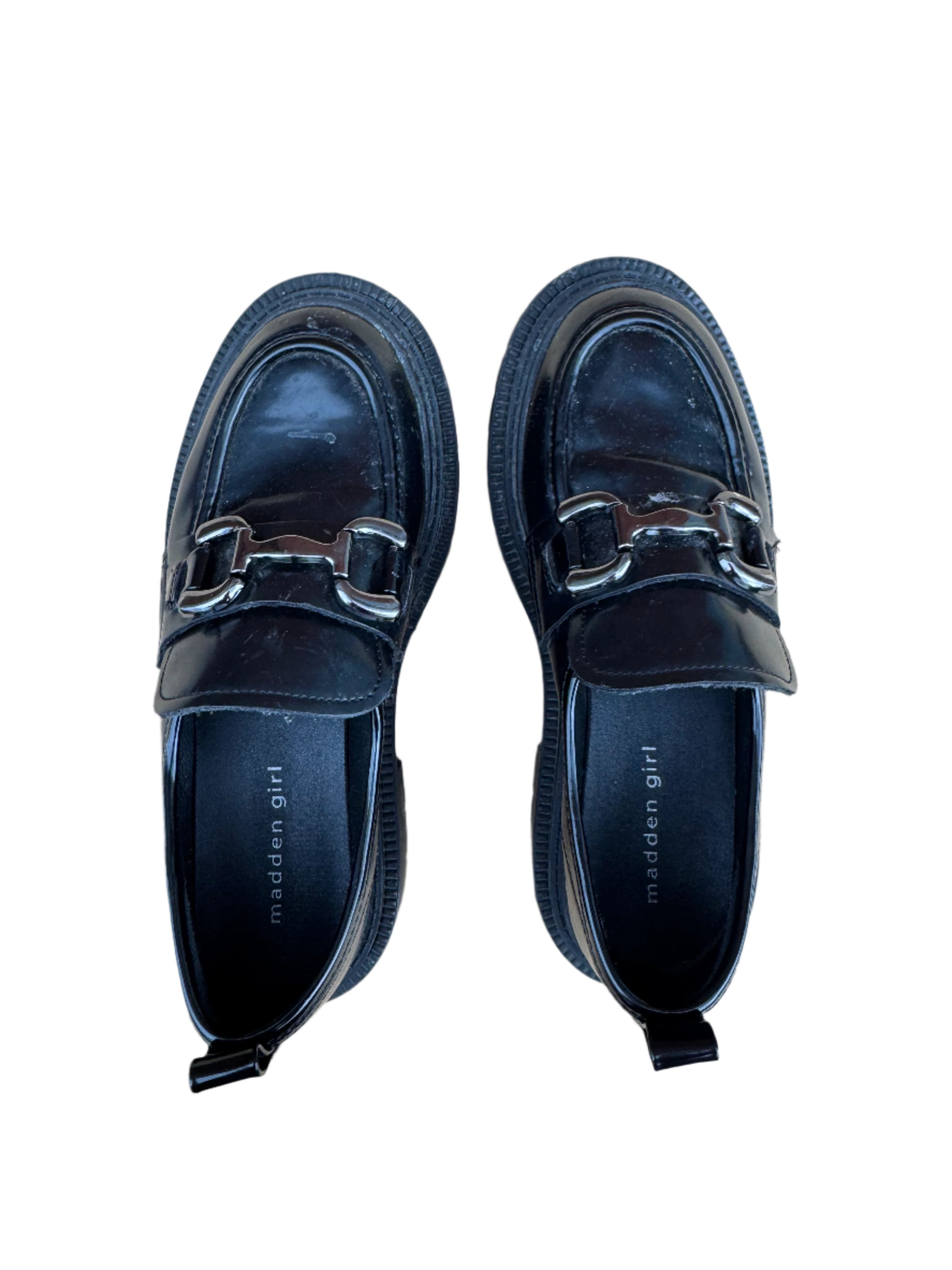 black steve madden chunky loafers, 6 women's