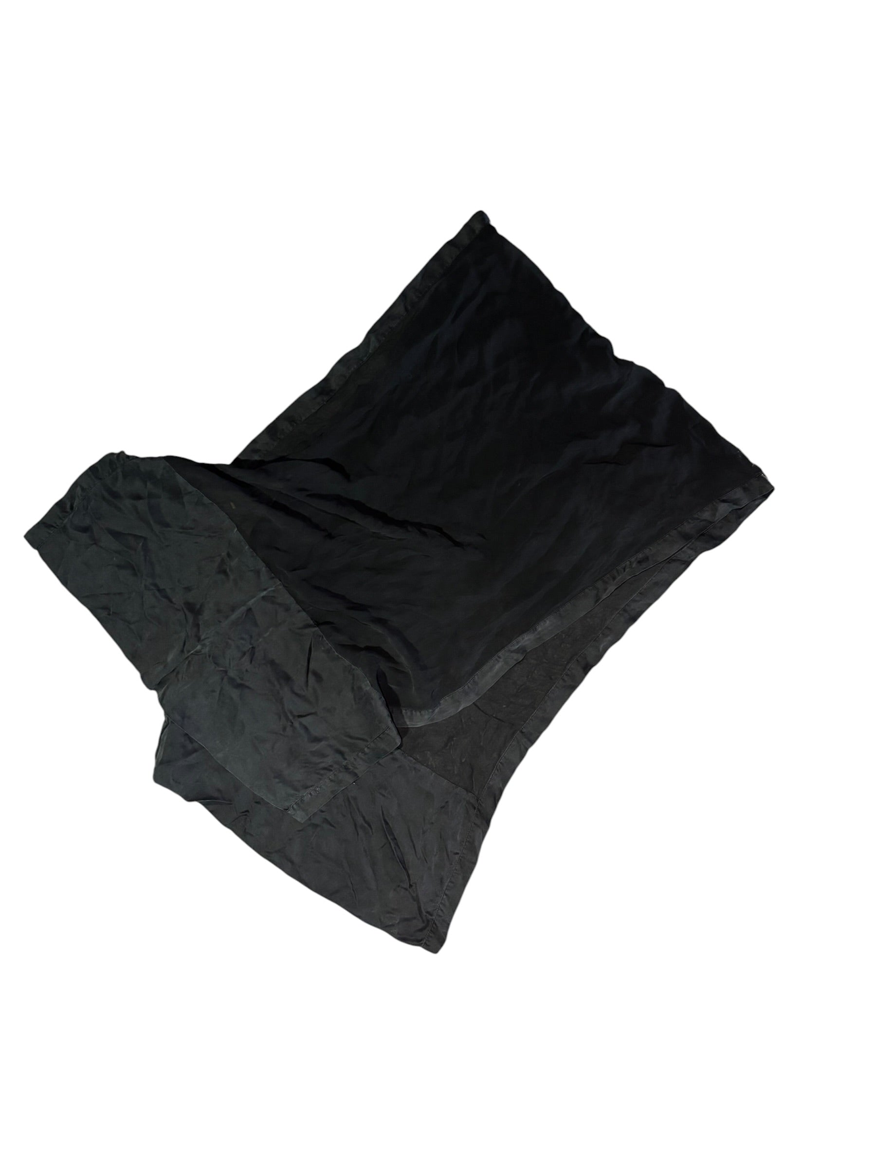 Silky black scarf