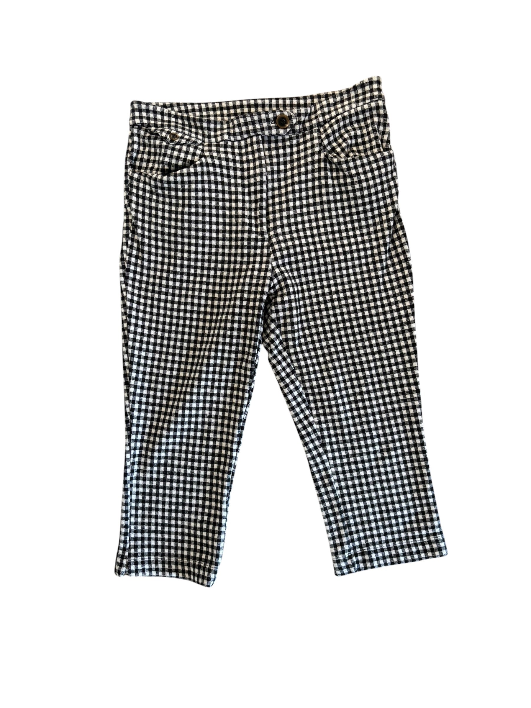 black white anthro gingham capris, 6