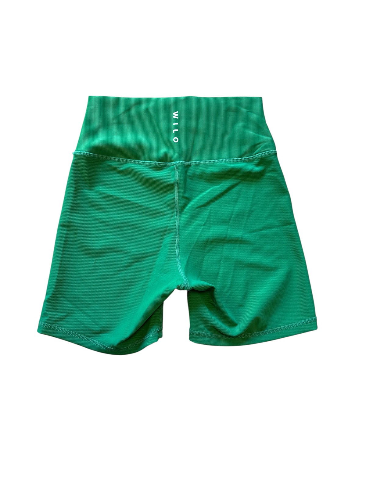 green wilo biker shorts, m