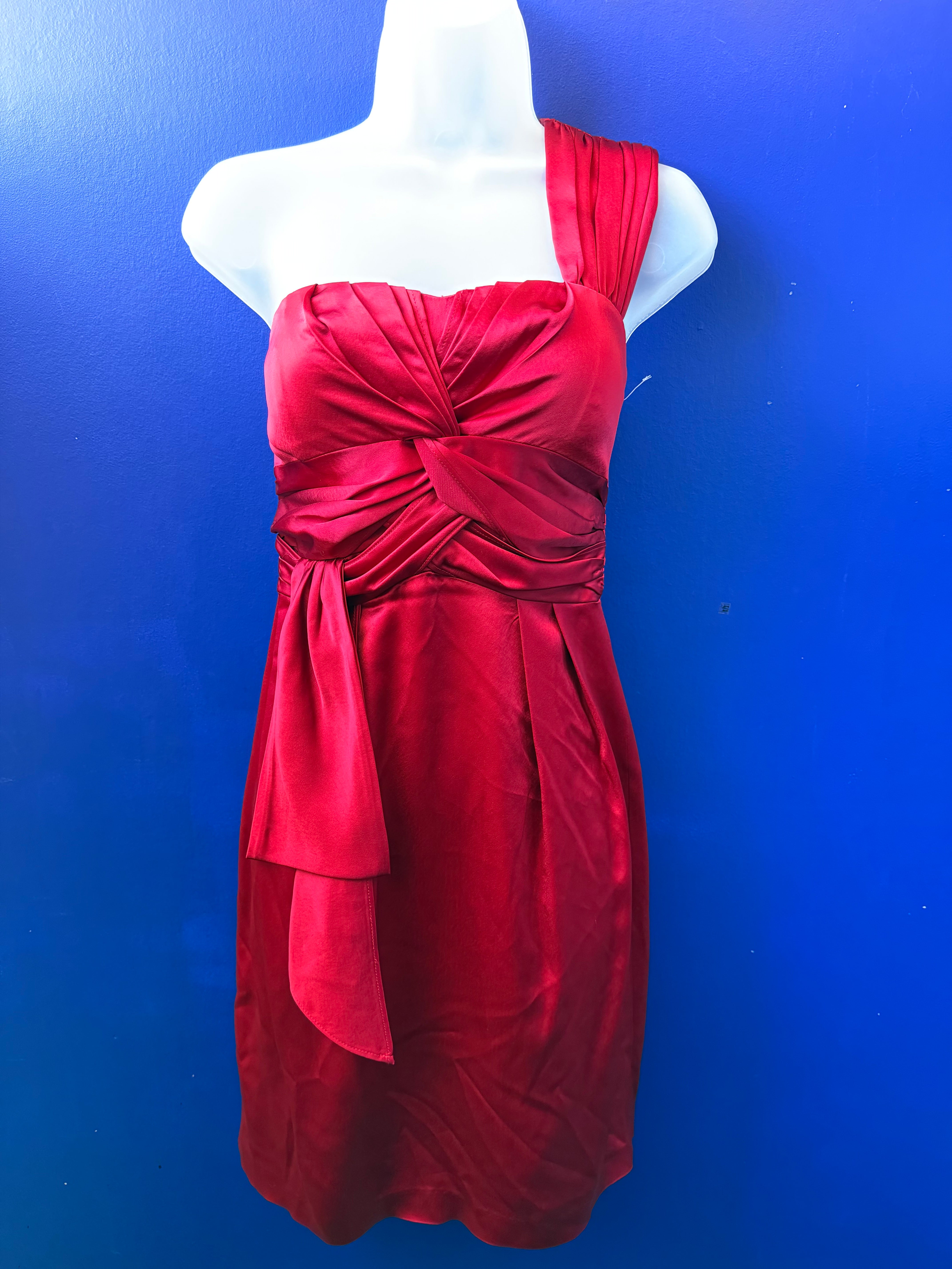 red antonio melani NWT silky mini dress, 2