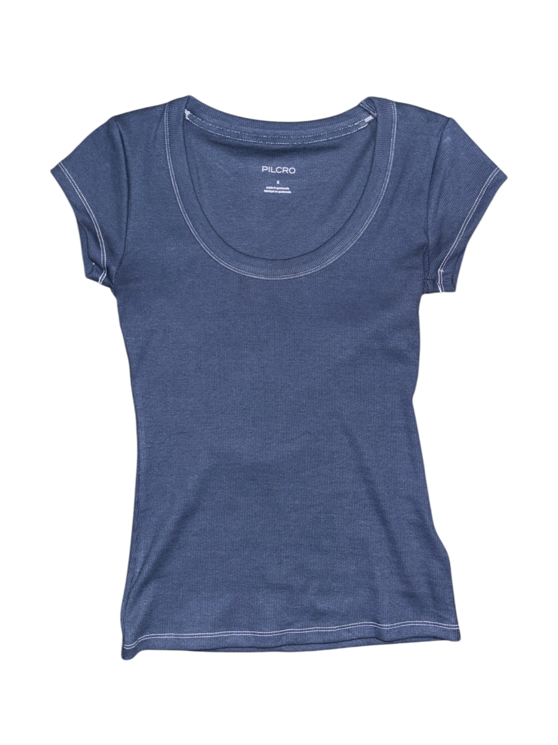 Blue Pilcro Scoop neck ss tee, S