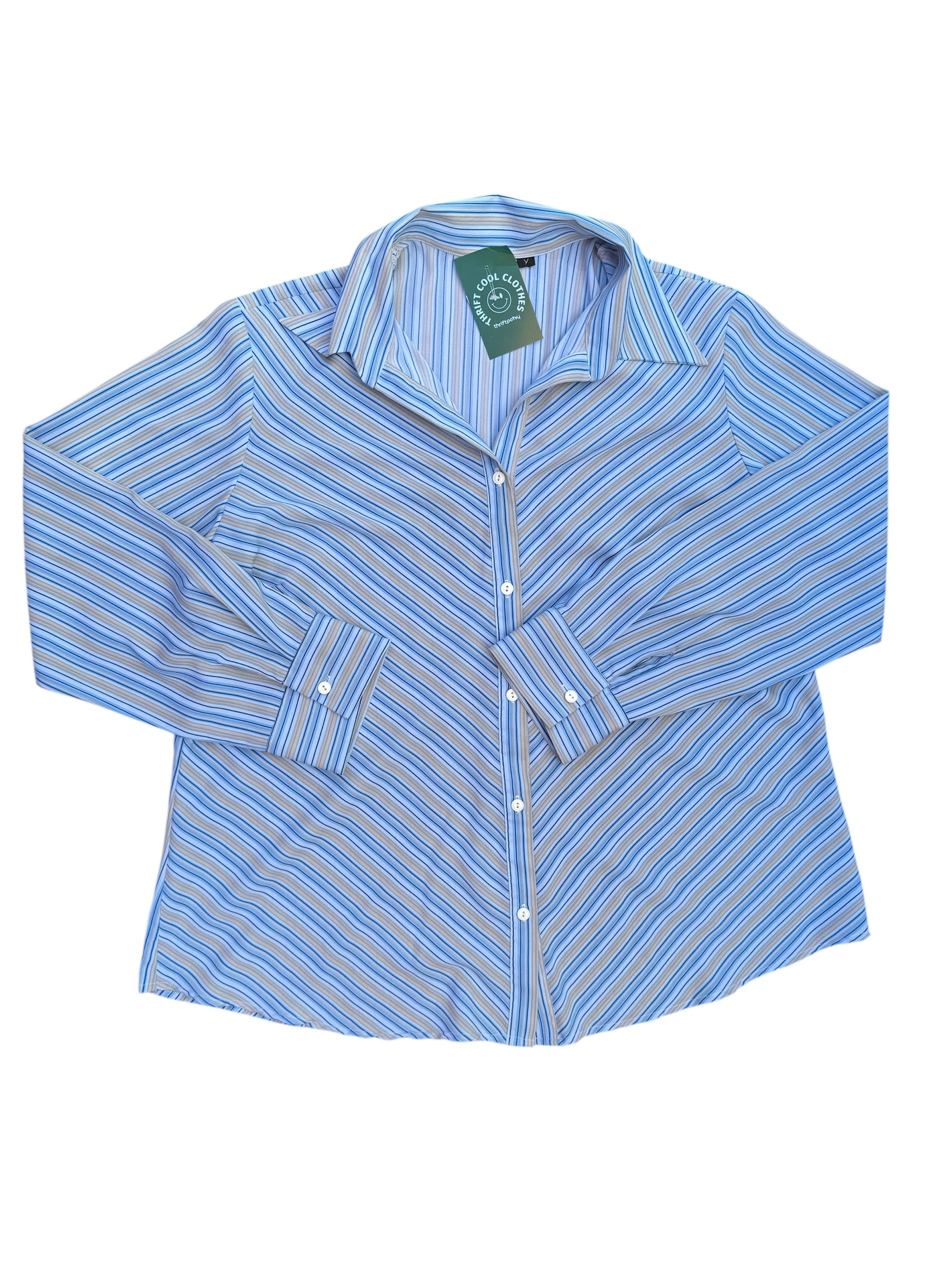 Blue Ninety Stripe button down, 1x