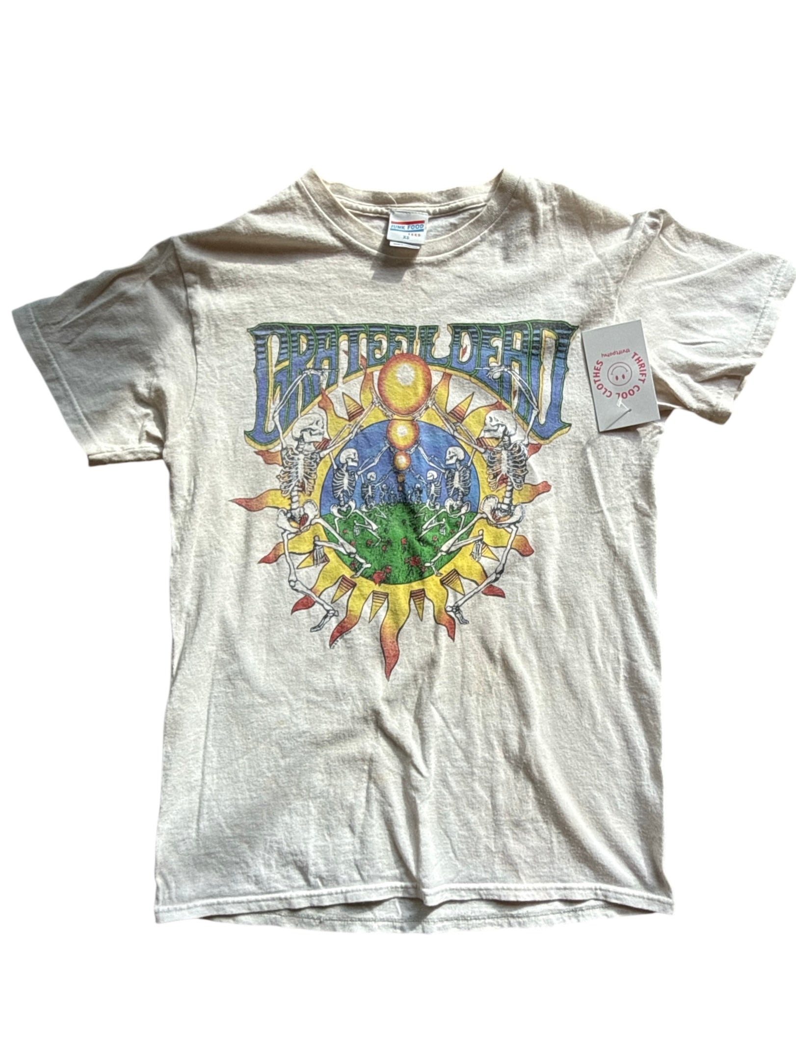 white junk food Grateful Dead tee, xs