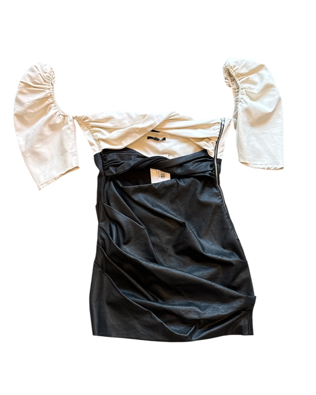 black white The Bar off the shoulder twisted dress, 4