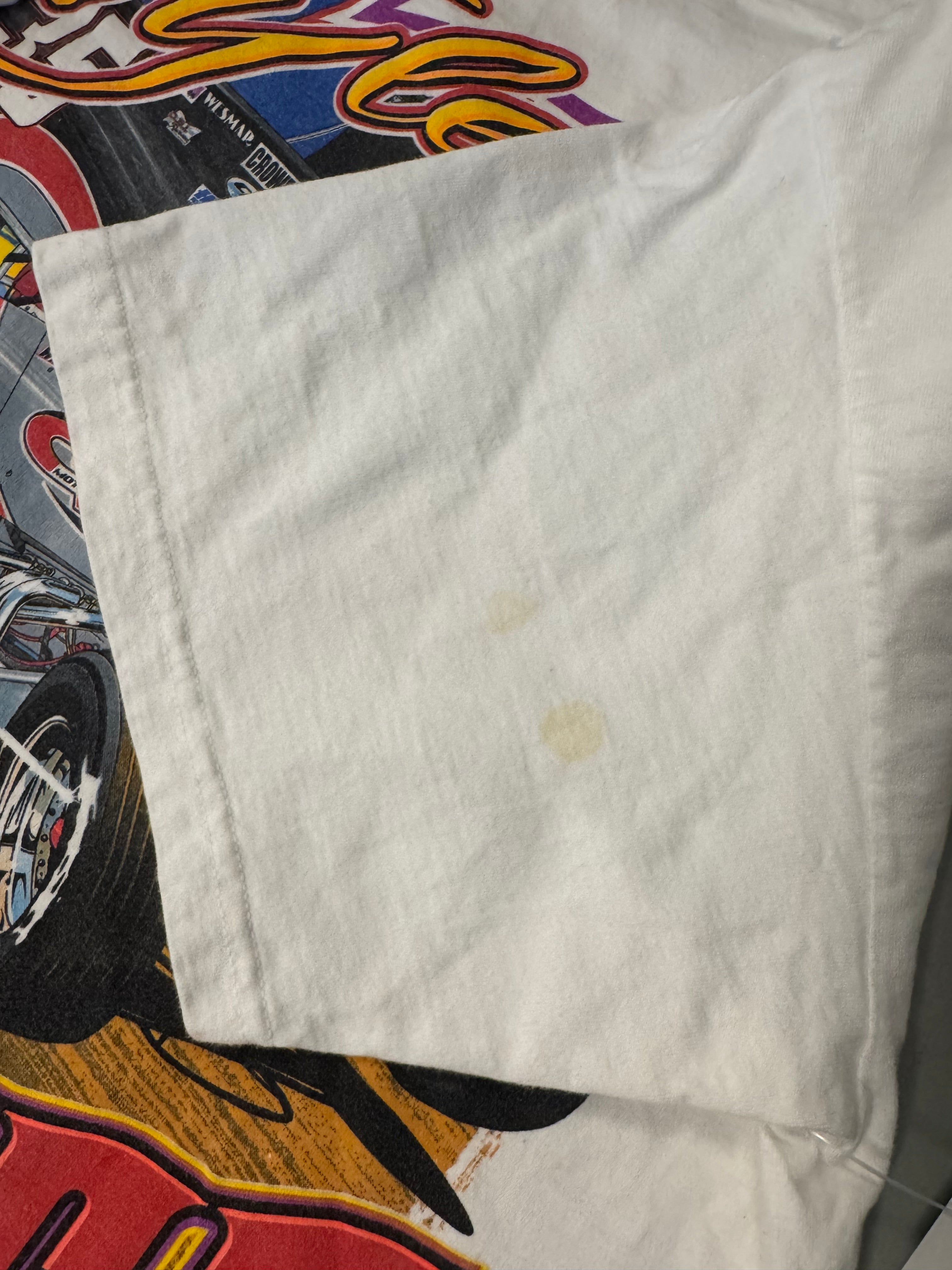 white M&O tyler walker racing tee, xl