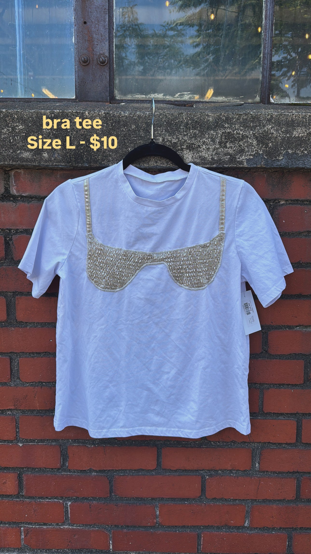 white silver  ss w bra stitching, s