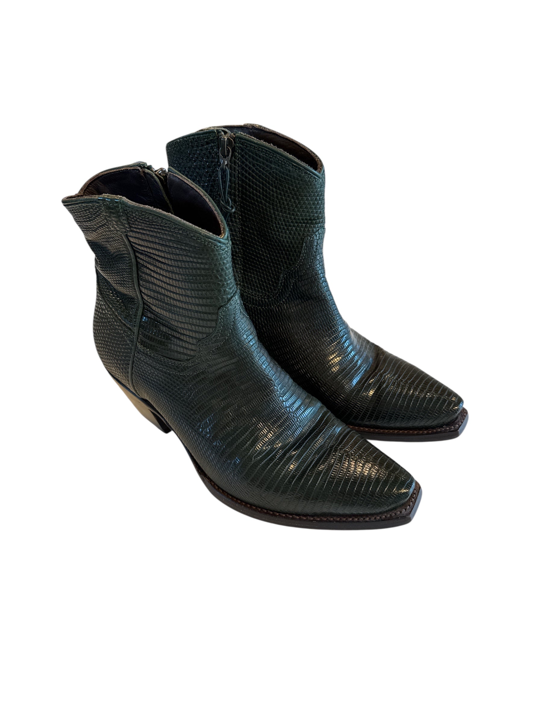 Green Tecova Stevie cowboy boot, 7.5