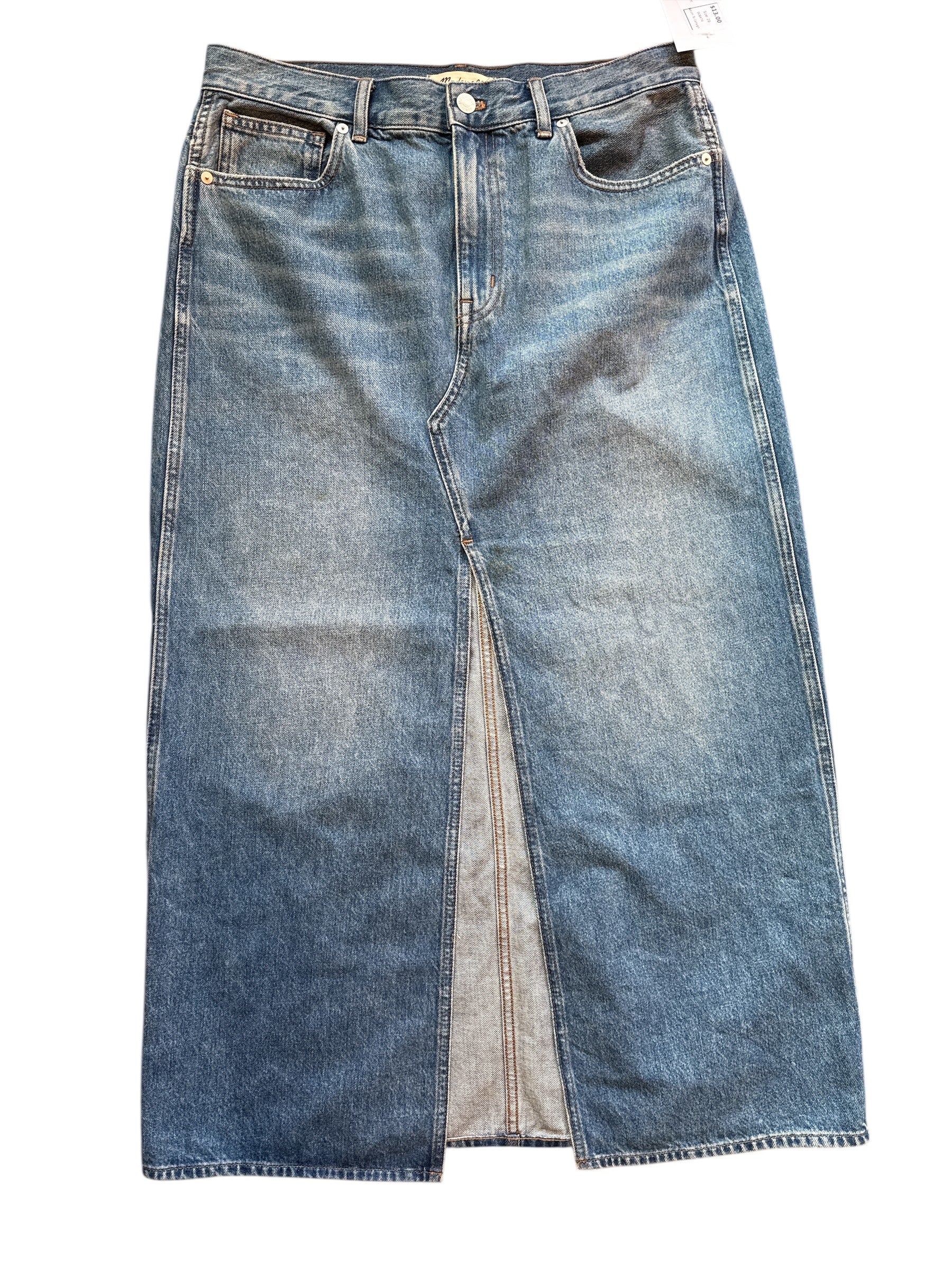 blue madewell denim skirt, 29