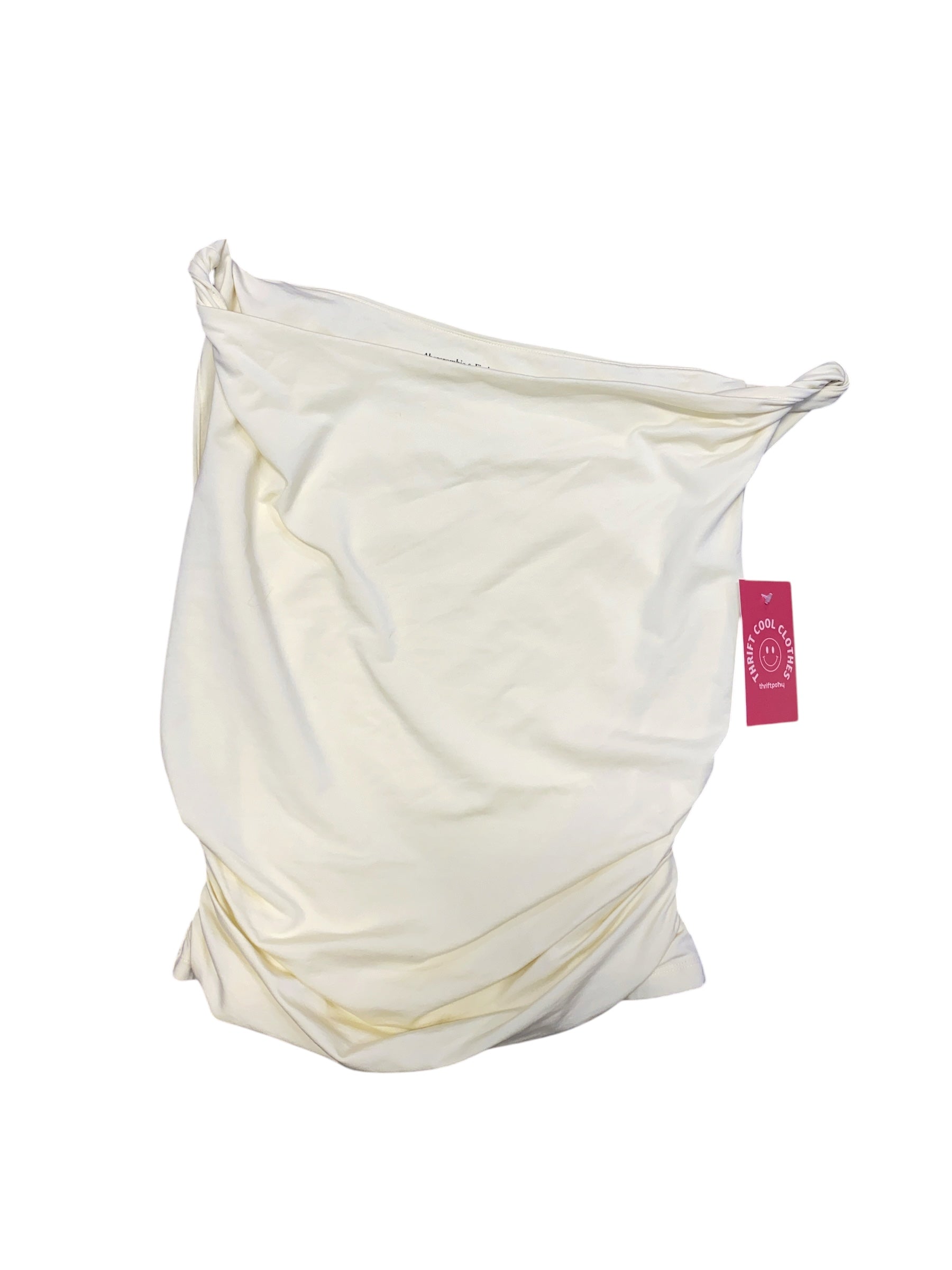 yellow abercrombie roll shoulder top, m