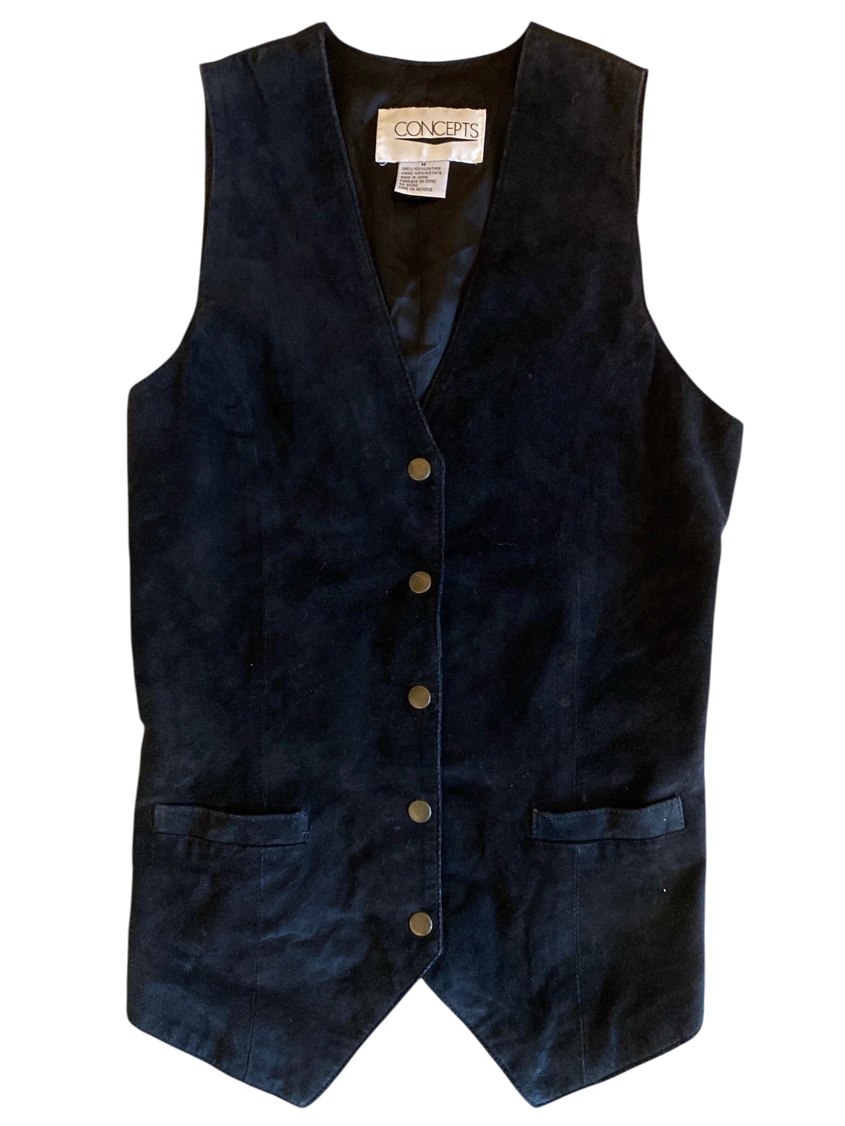black concepts suede vest, m