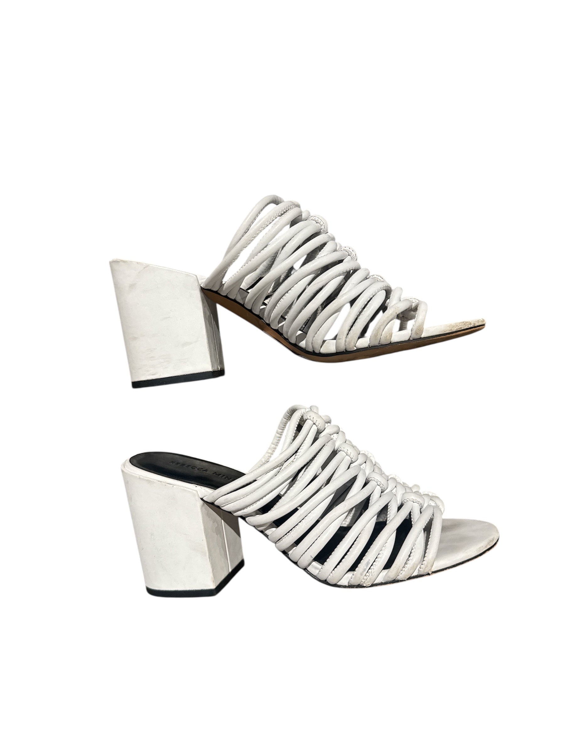 white rebecca minkoff rope heels, 7