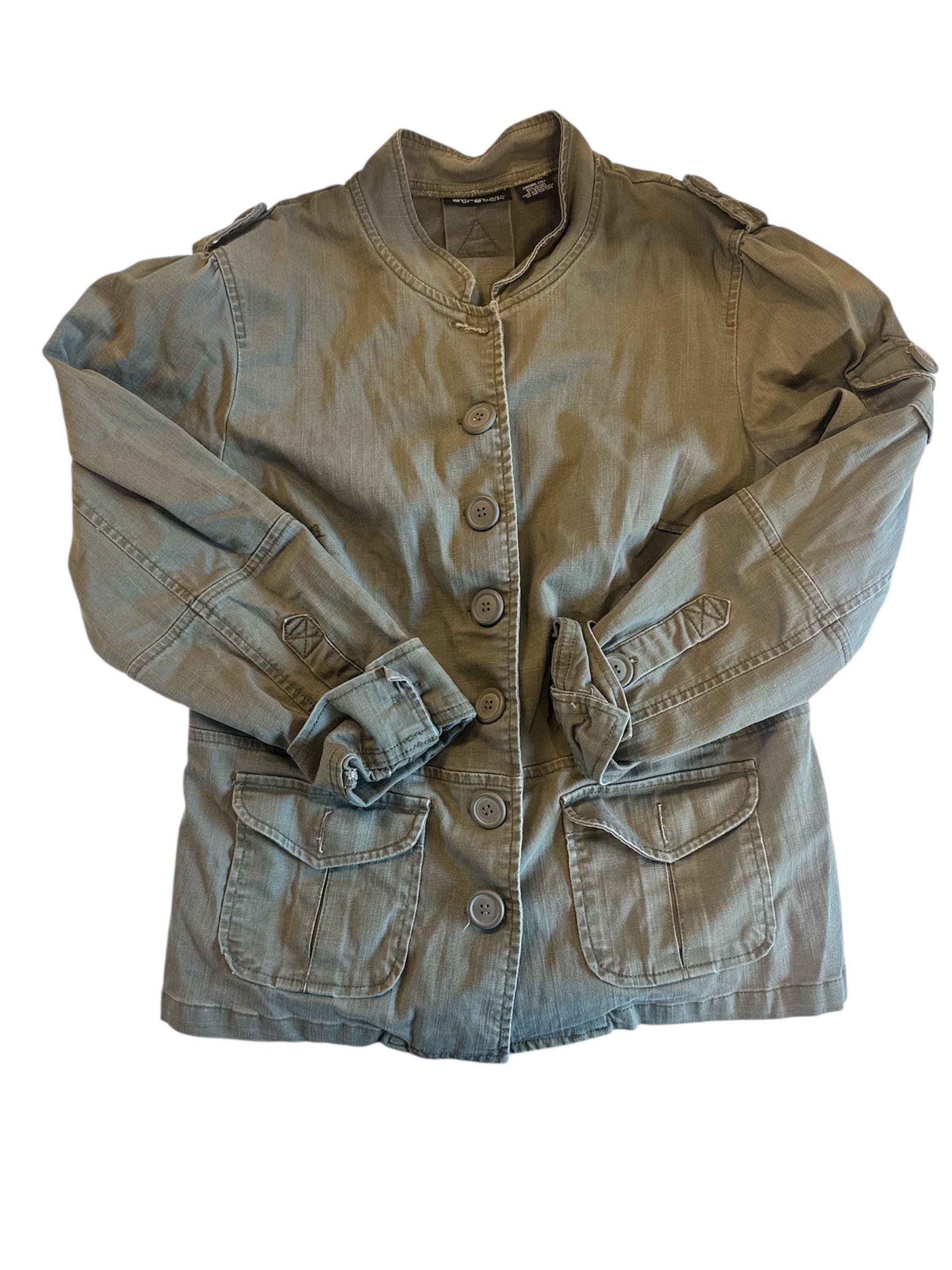 olive no boundaries y2k army jacket, juniors XL