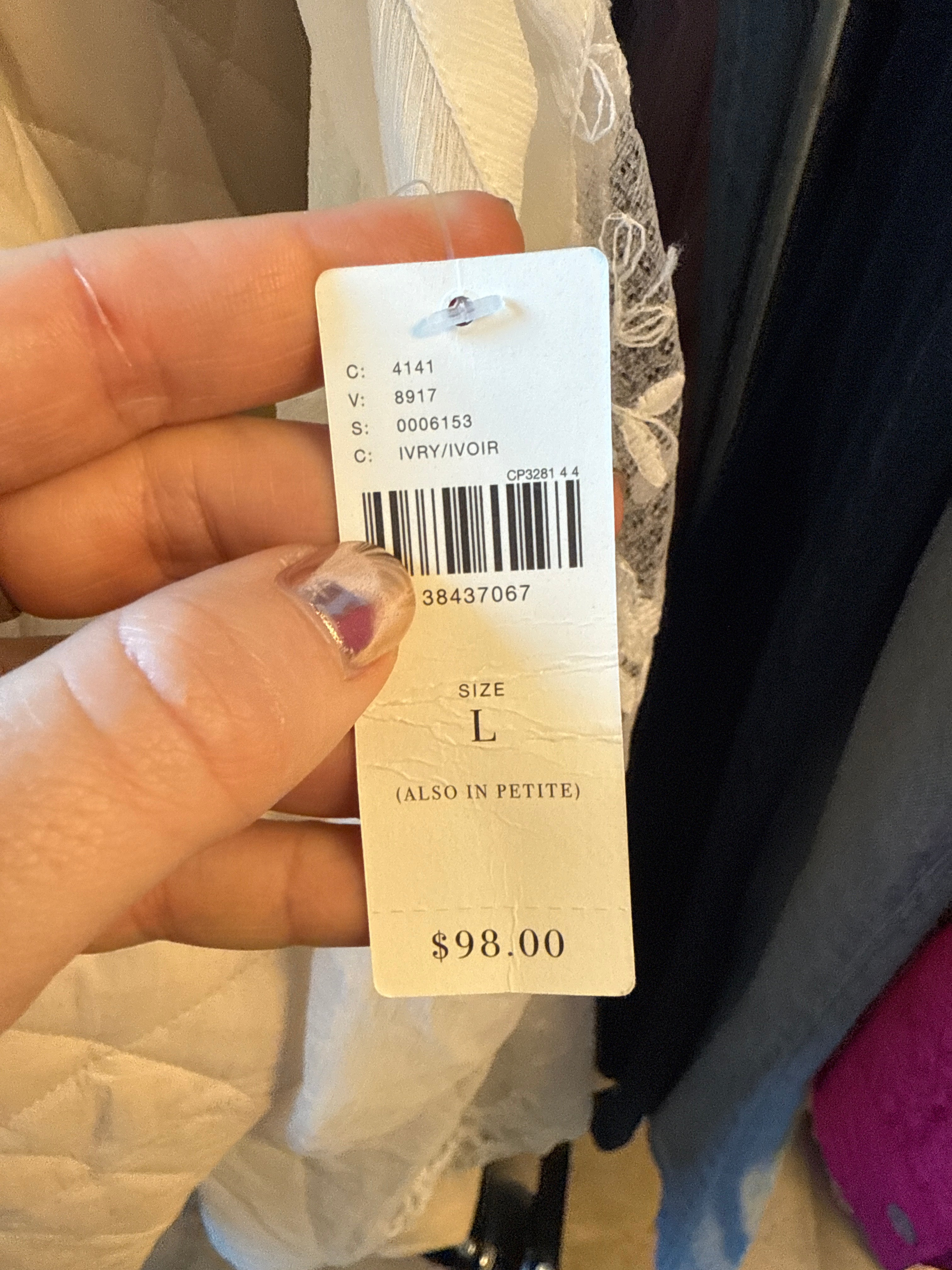 white Anthropologie floral sheer mini dress, L