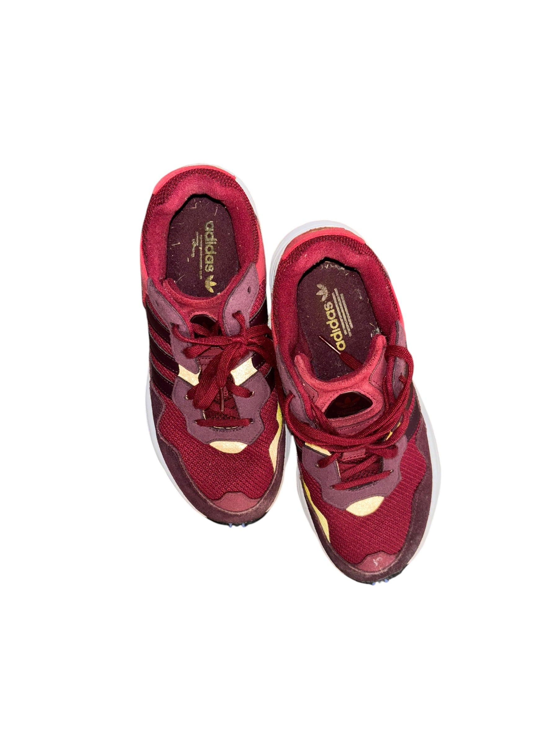 red yellow adidas sneakers, 5