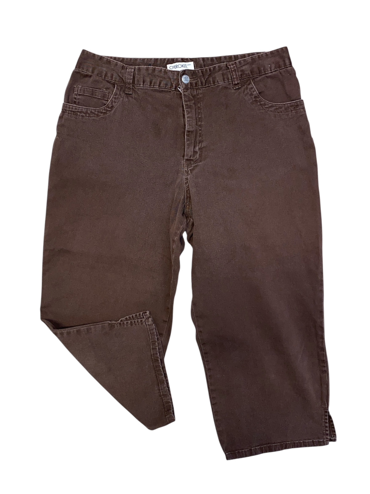 brown cherokee wide leg capris, 14