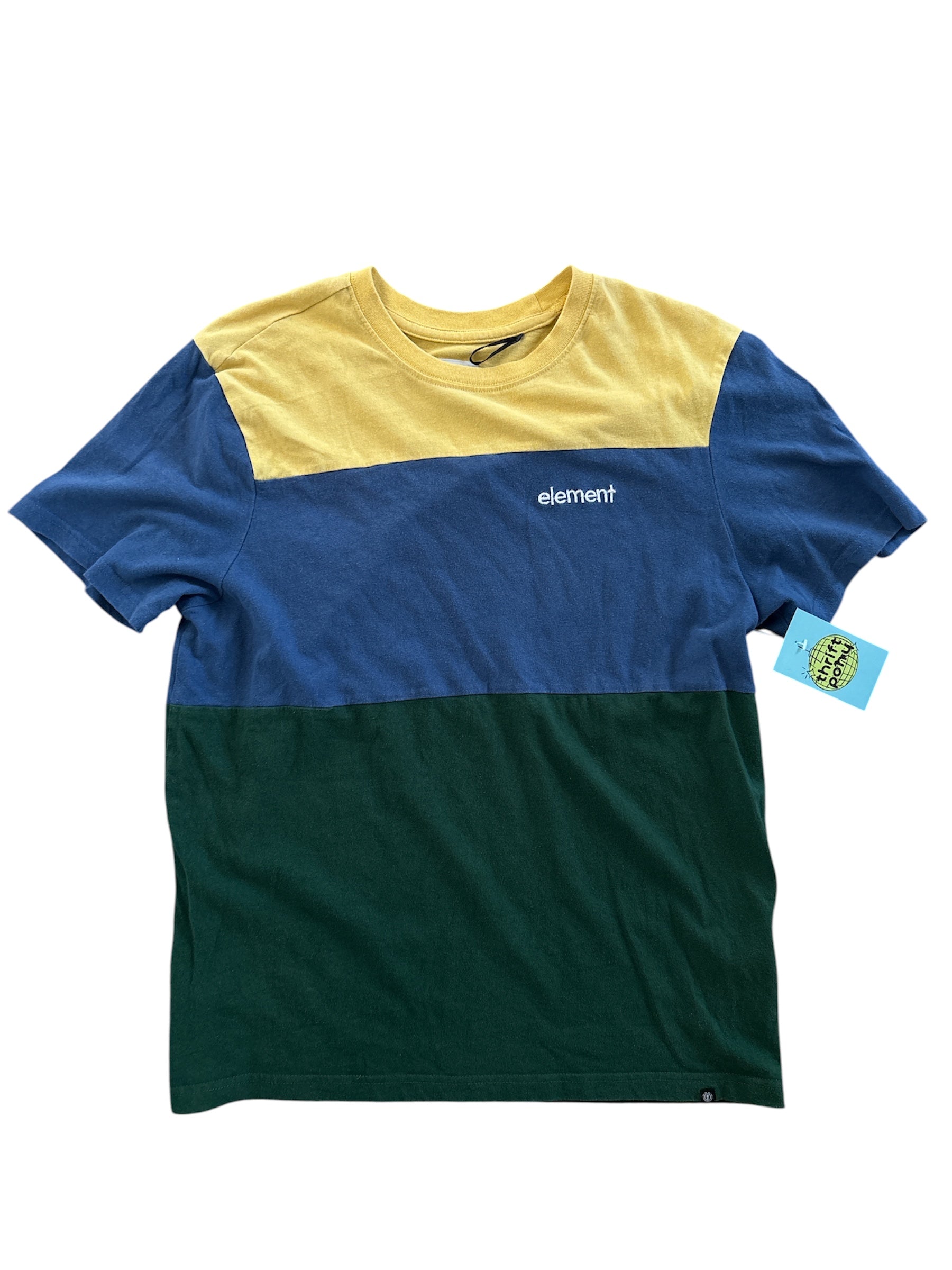 green yellow blue element colorblock tee, m