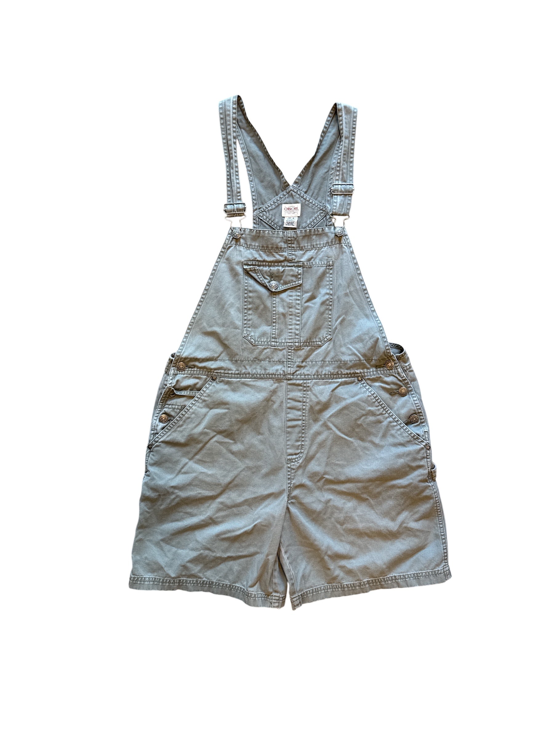 Grey vtg Cherokee Denim overalls, M