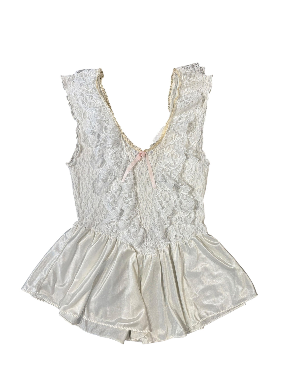white pink cinema etoile lace vtg ss teddy