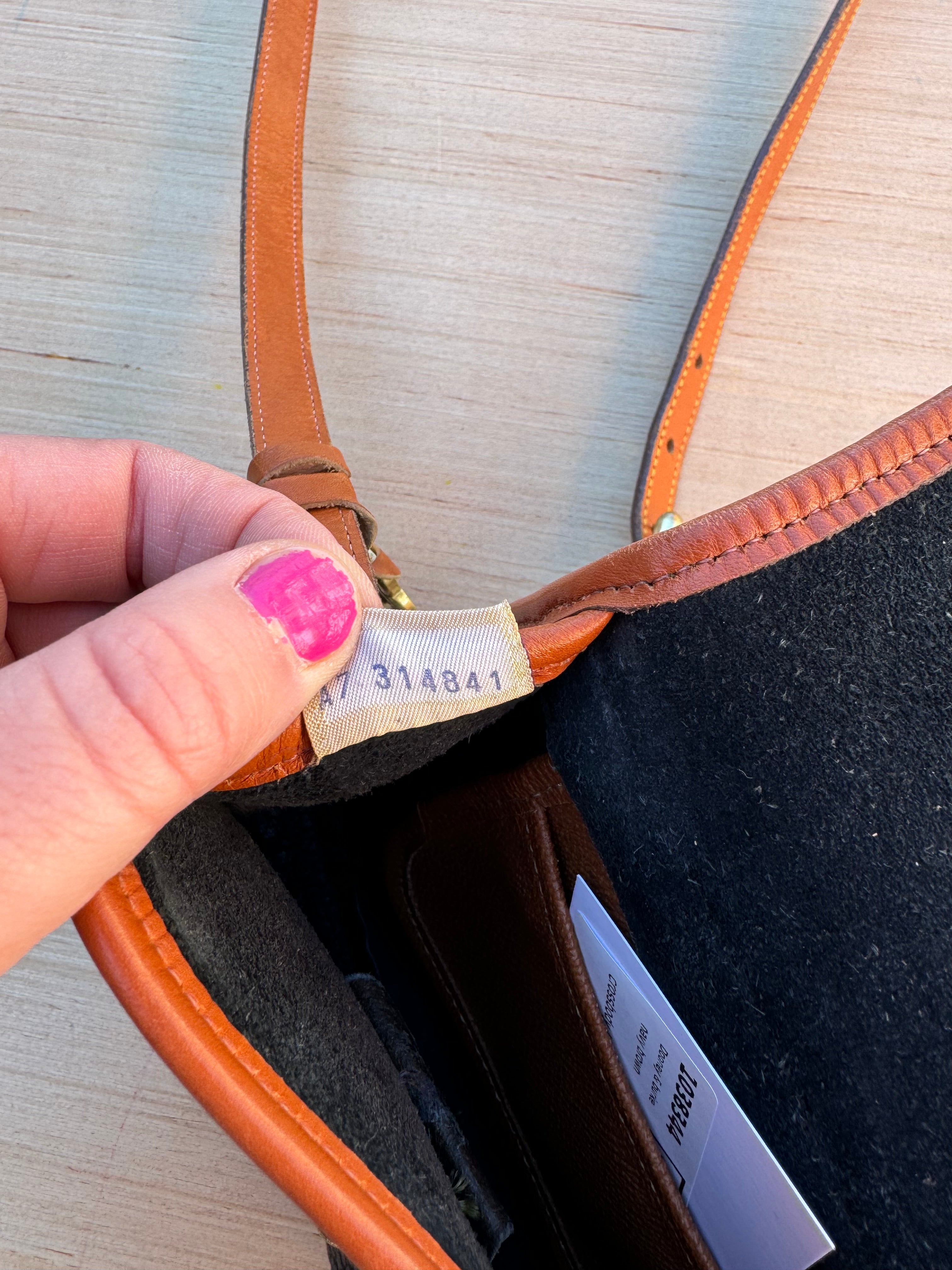 navy brown Dooney & burke crossbody bag
