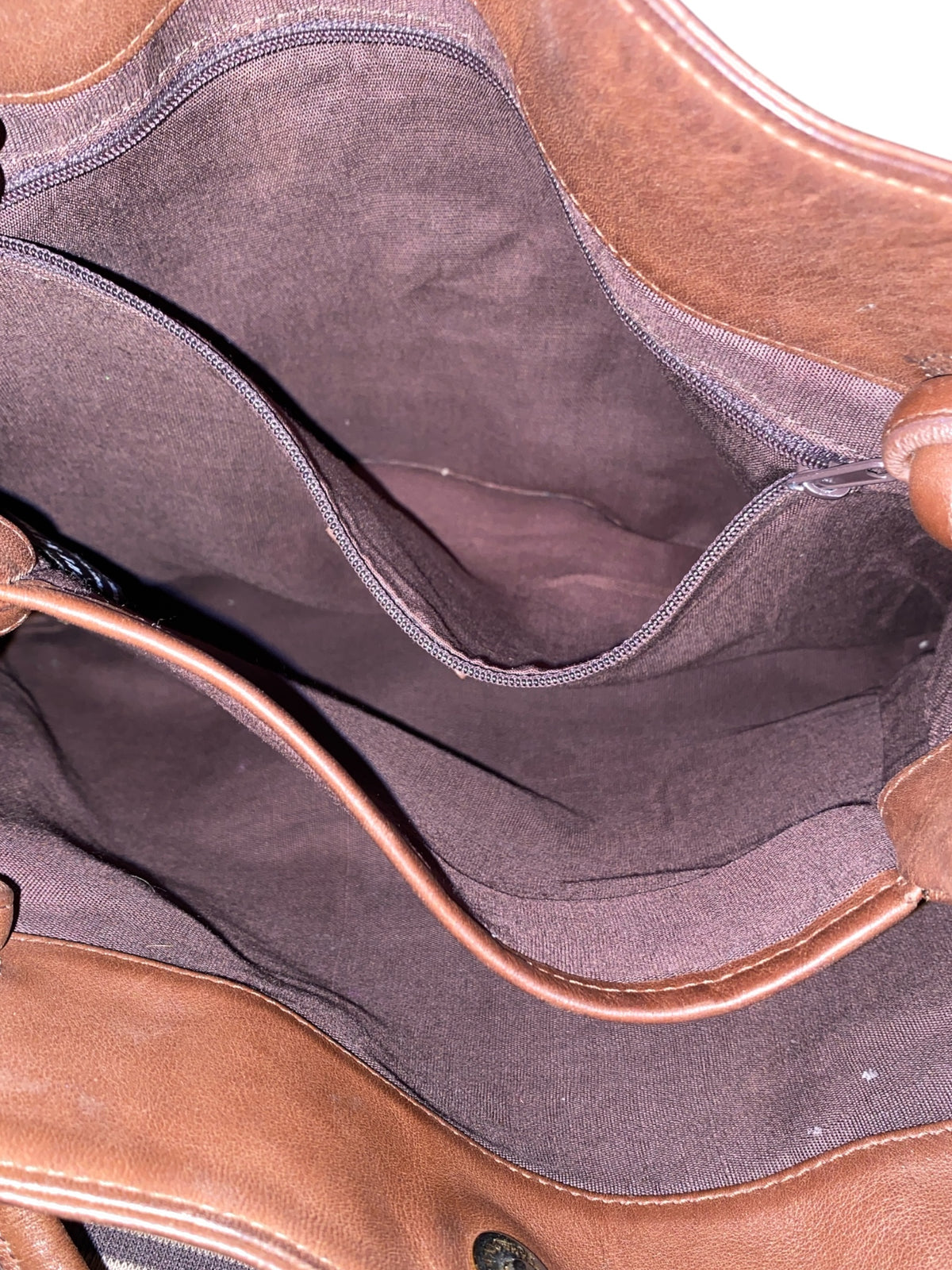 brown nine west leather handbag