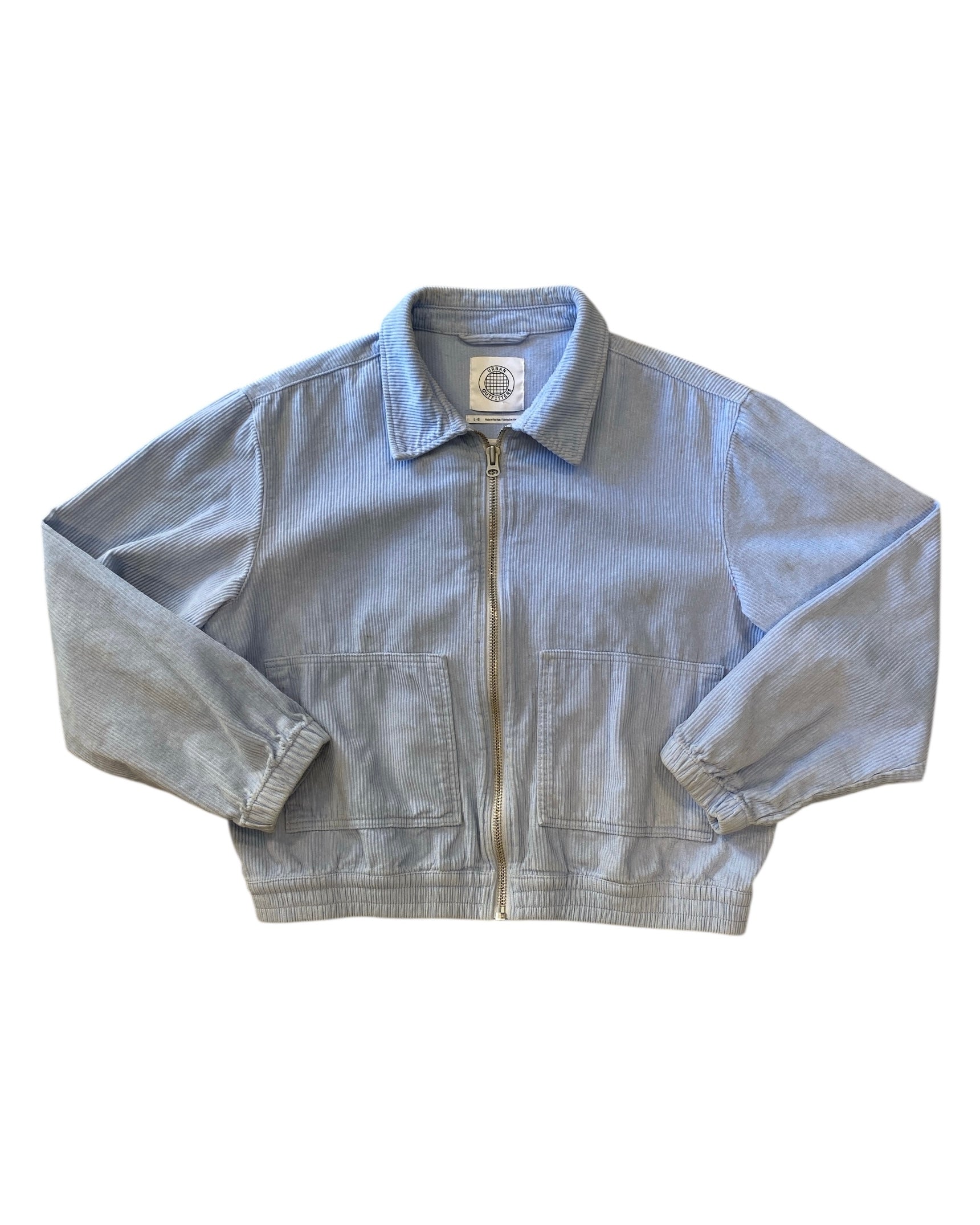 light blue urban outfitters corduroy jacket, L