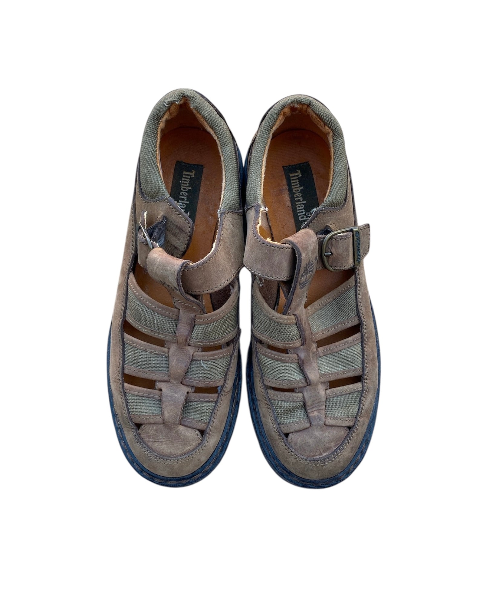 Brown Timberland Vtg fisherman shoes, 7