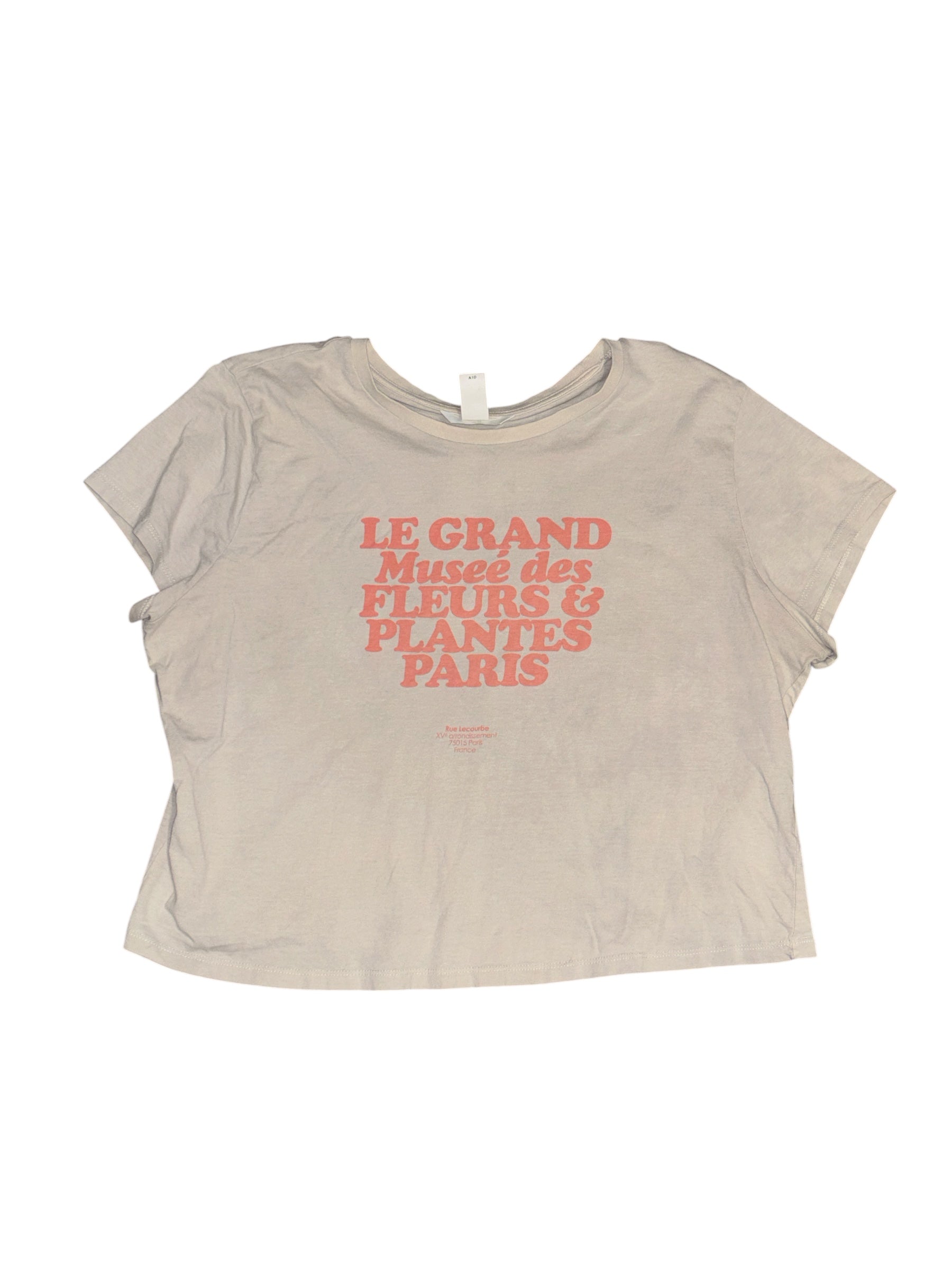 beige orange h&m le grand crop top, xxl