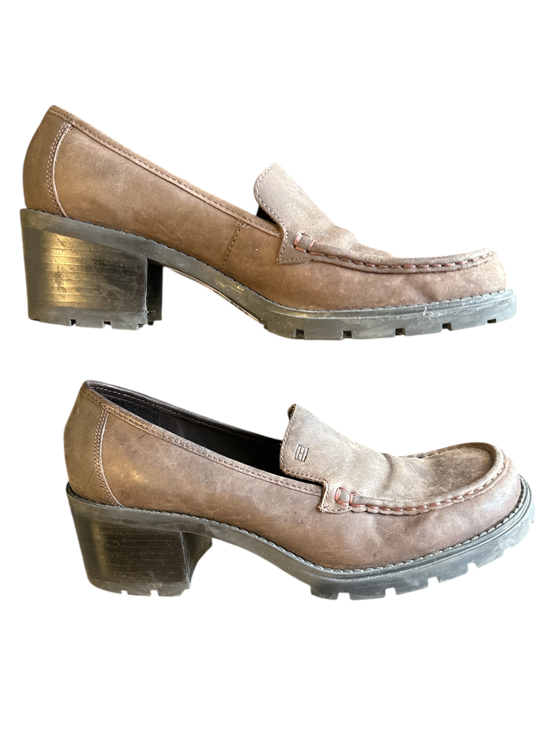 Brown Tommy hilfiger Heeled loafers, 9
