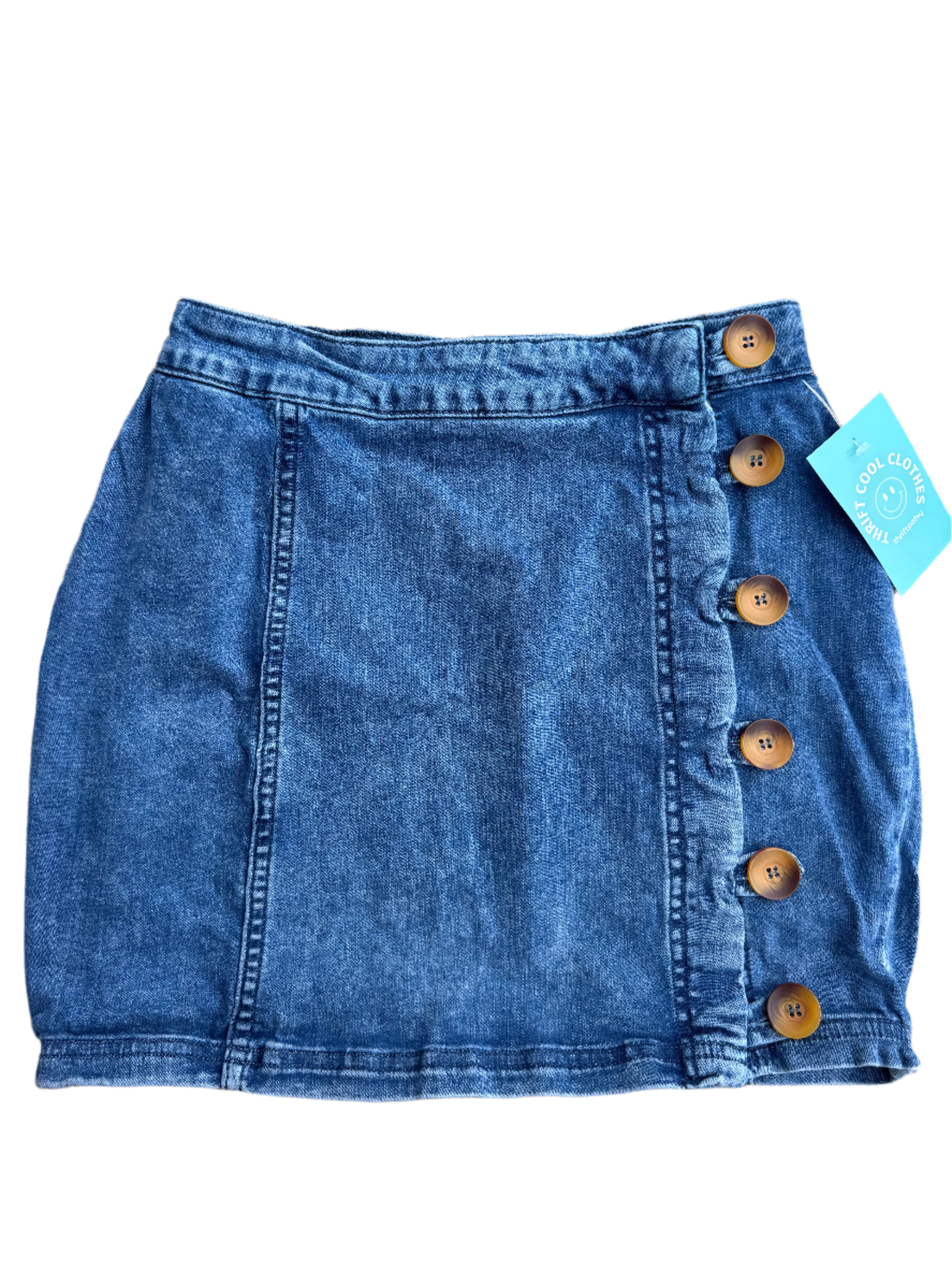 Blue Free people Denim button mini skirt, 6