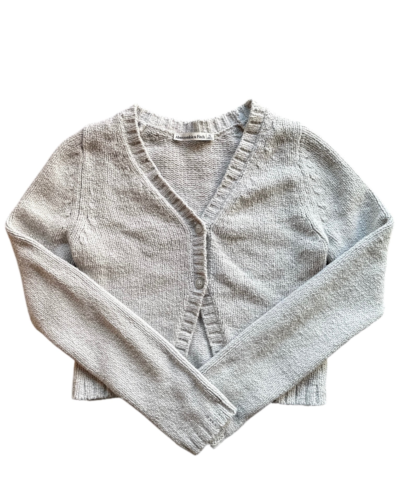gray abercrombie cardigan, xs