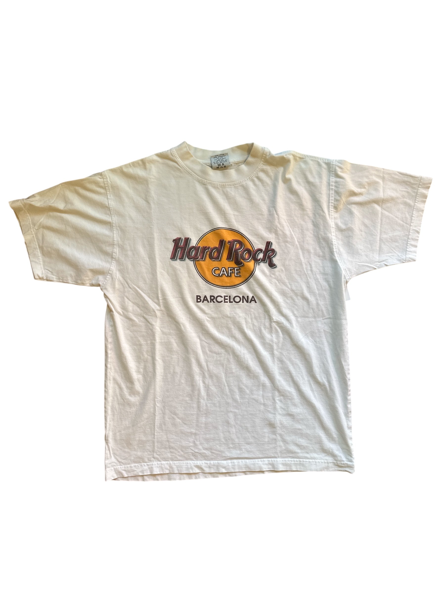 white hard rock hard rock barcelona tee, s