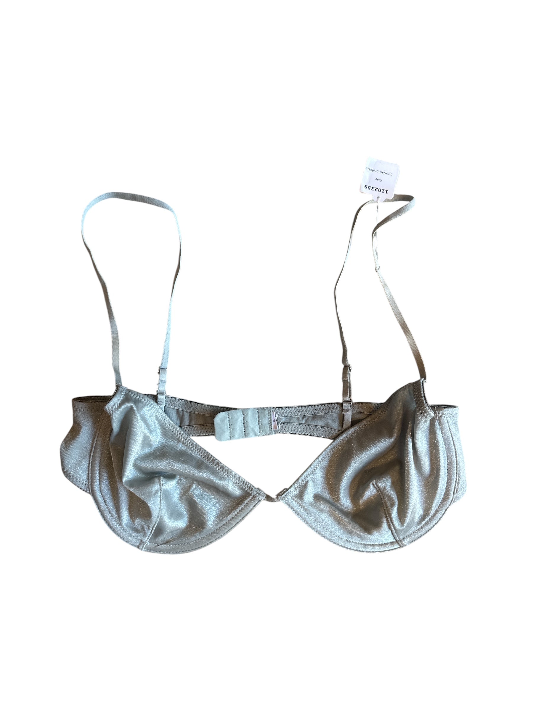 Gray  Sparkle bralette S
