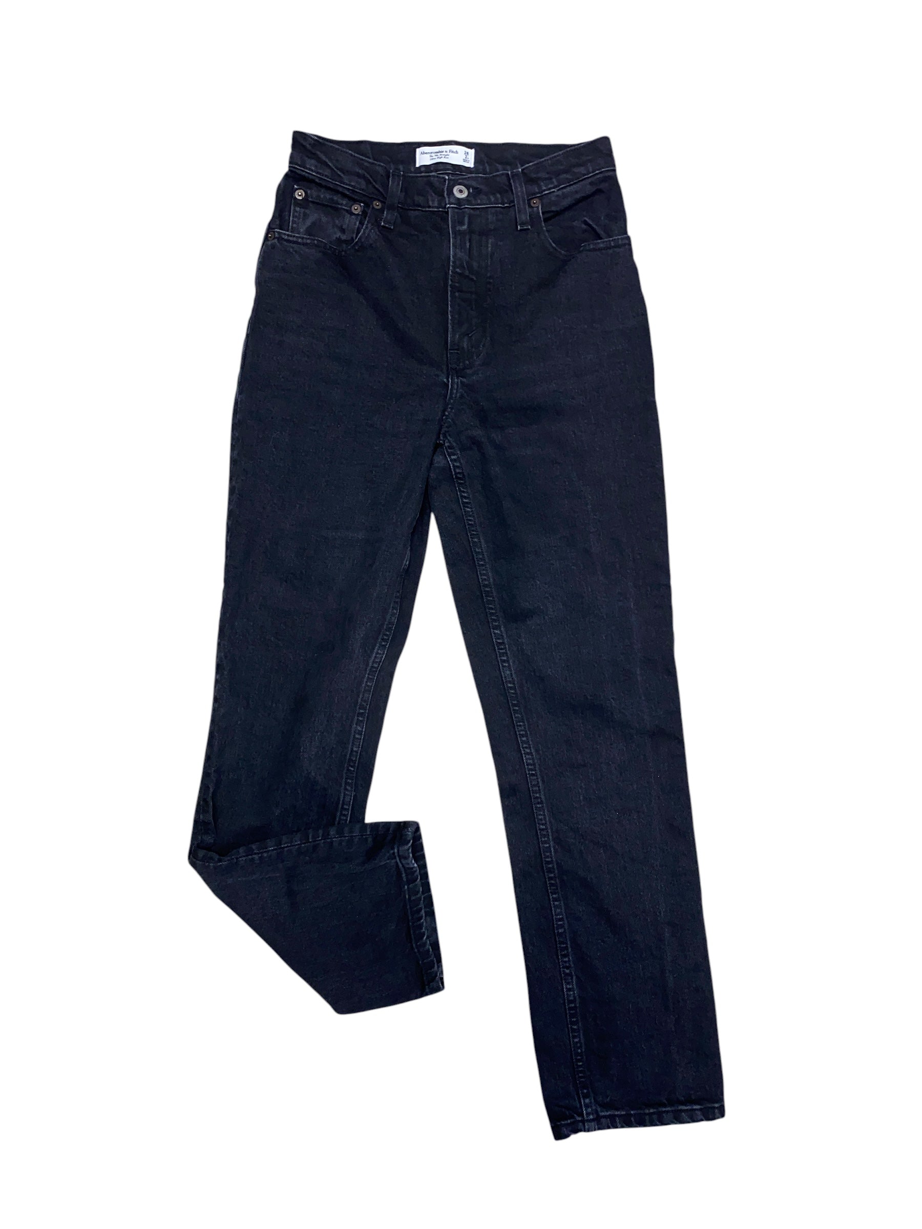 blakc abercrombie Womens pants- 90s straight ultra, 26/2s