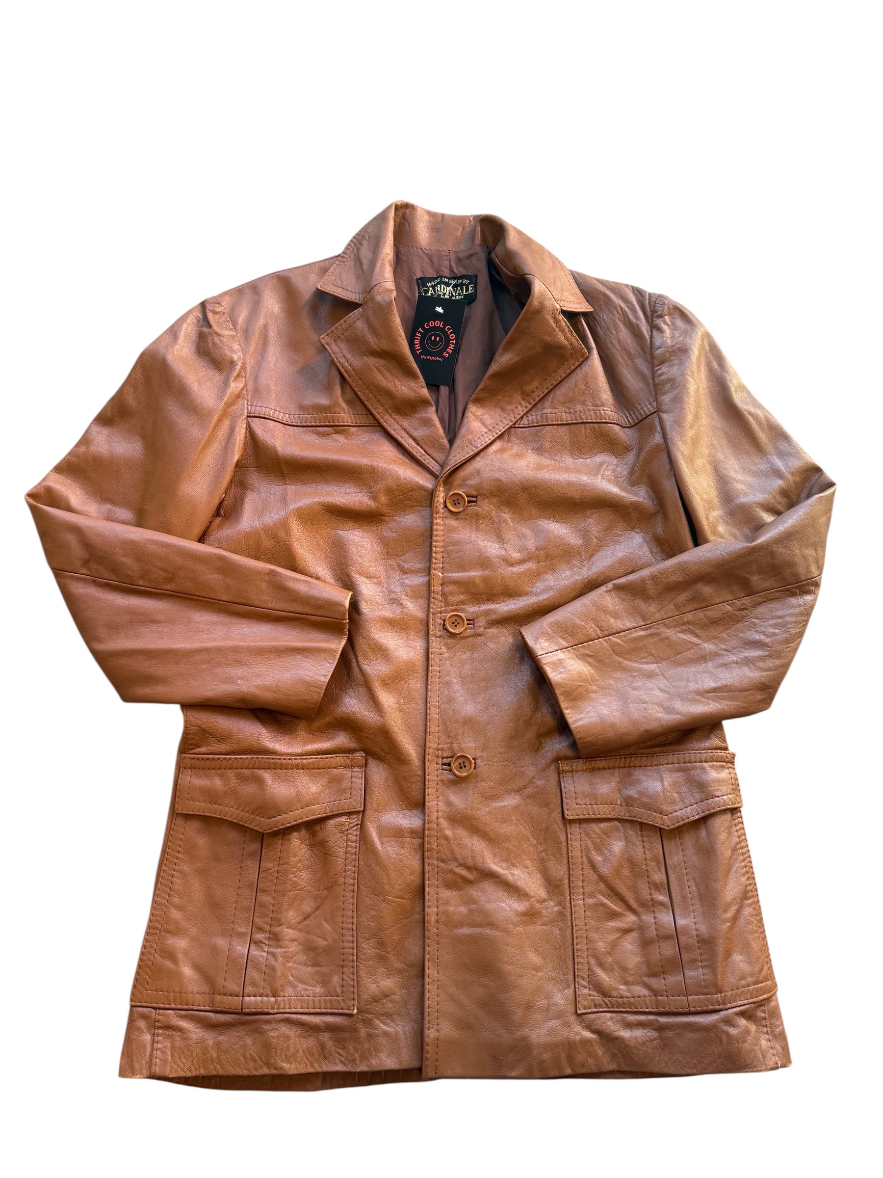 brown cardinale leather jacket blazer