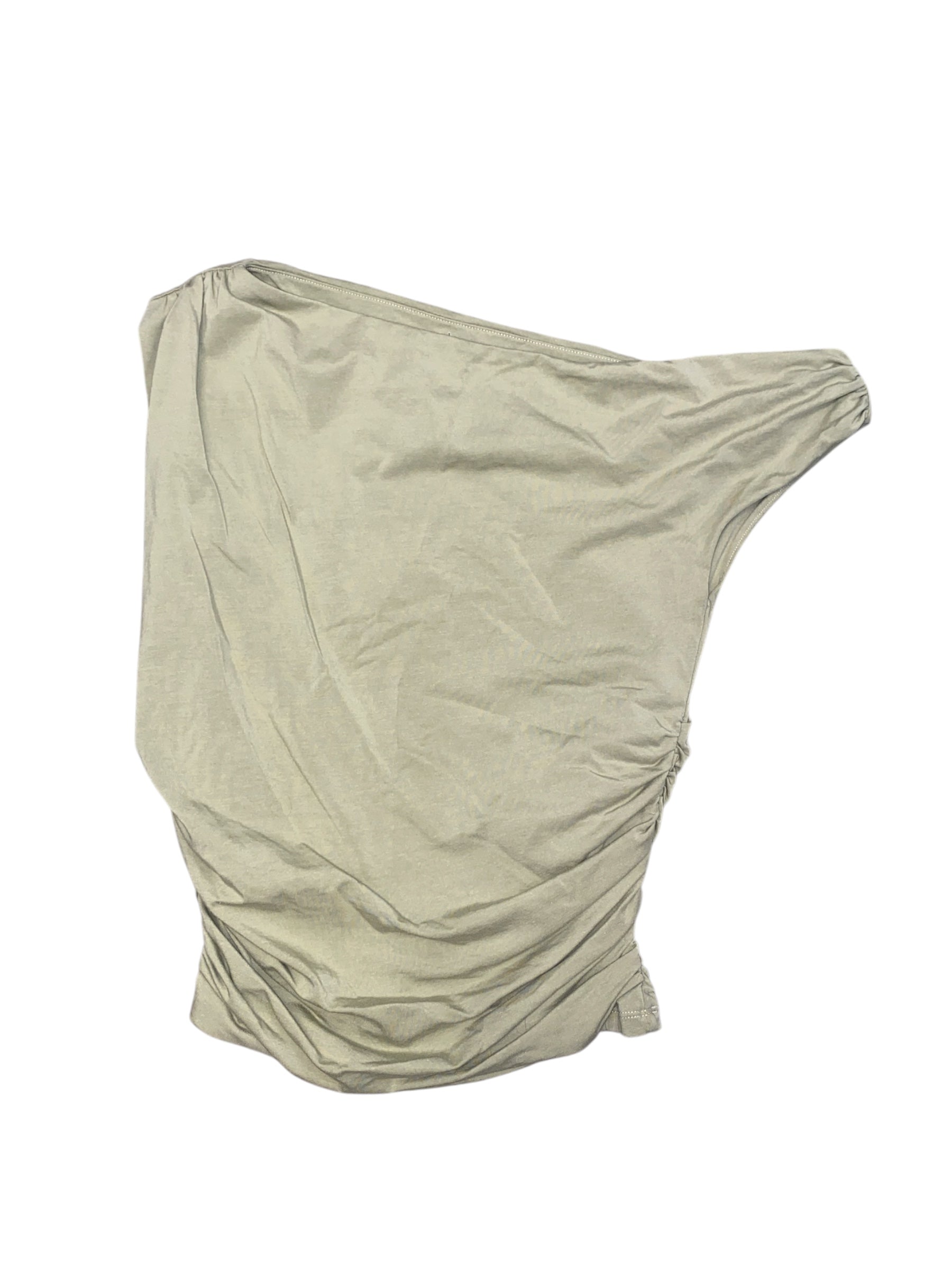 green abercrombie off shoulder ruch blouse, s