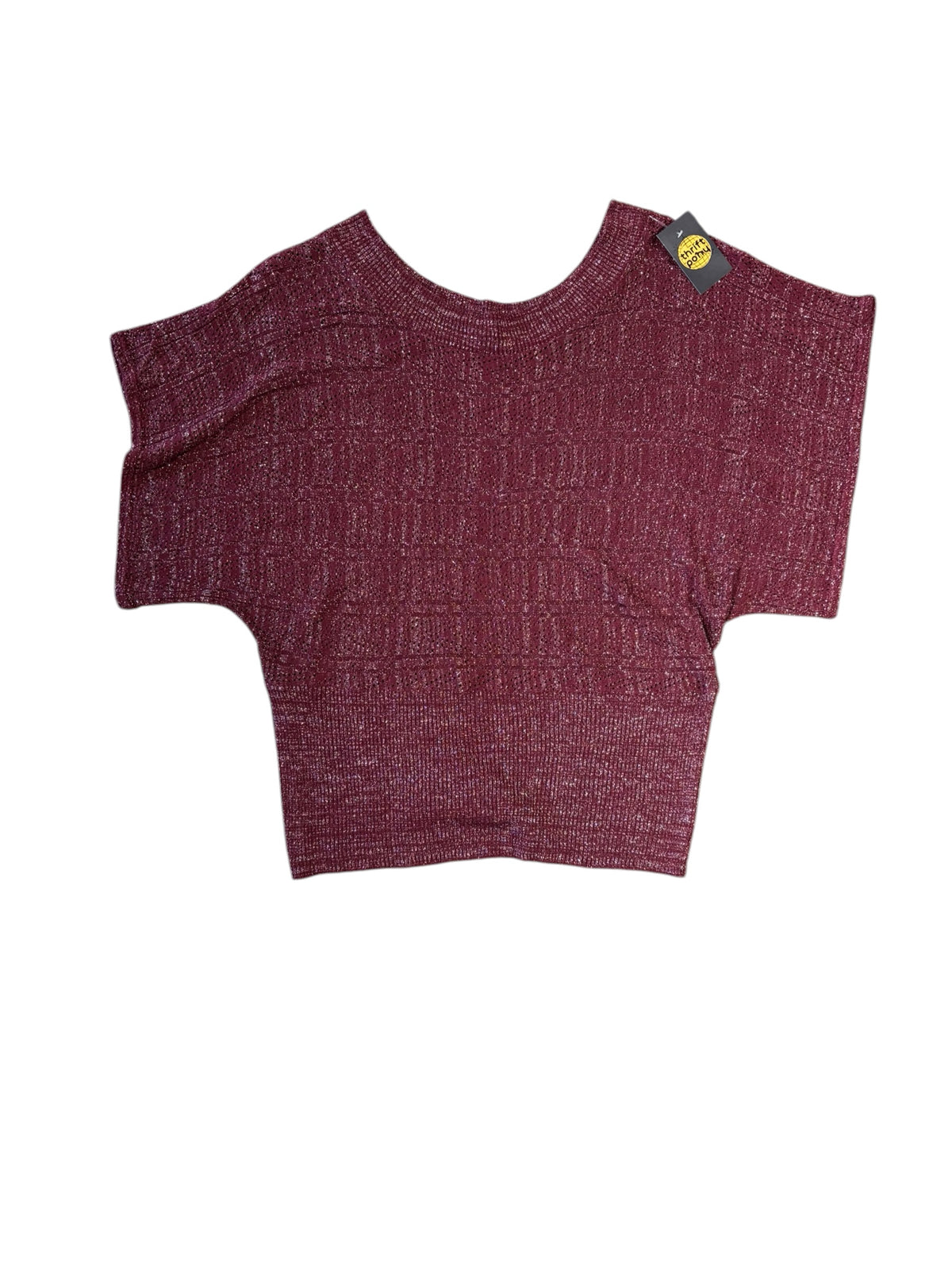 pink purple silver wet paint knit glittery cutie ss, 2X