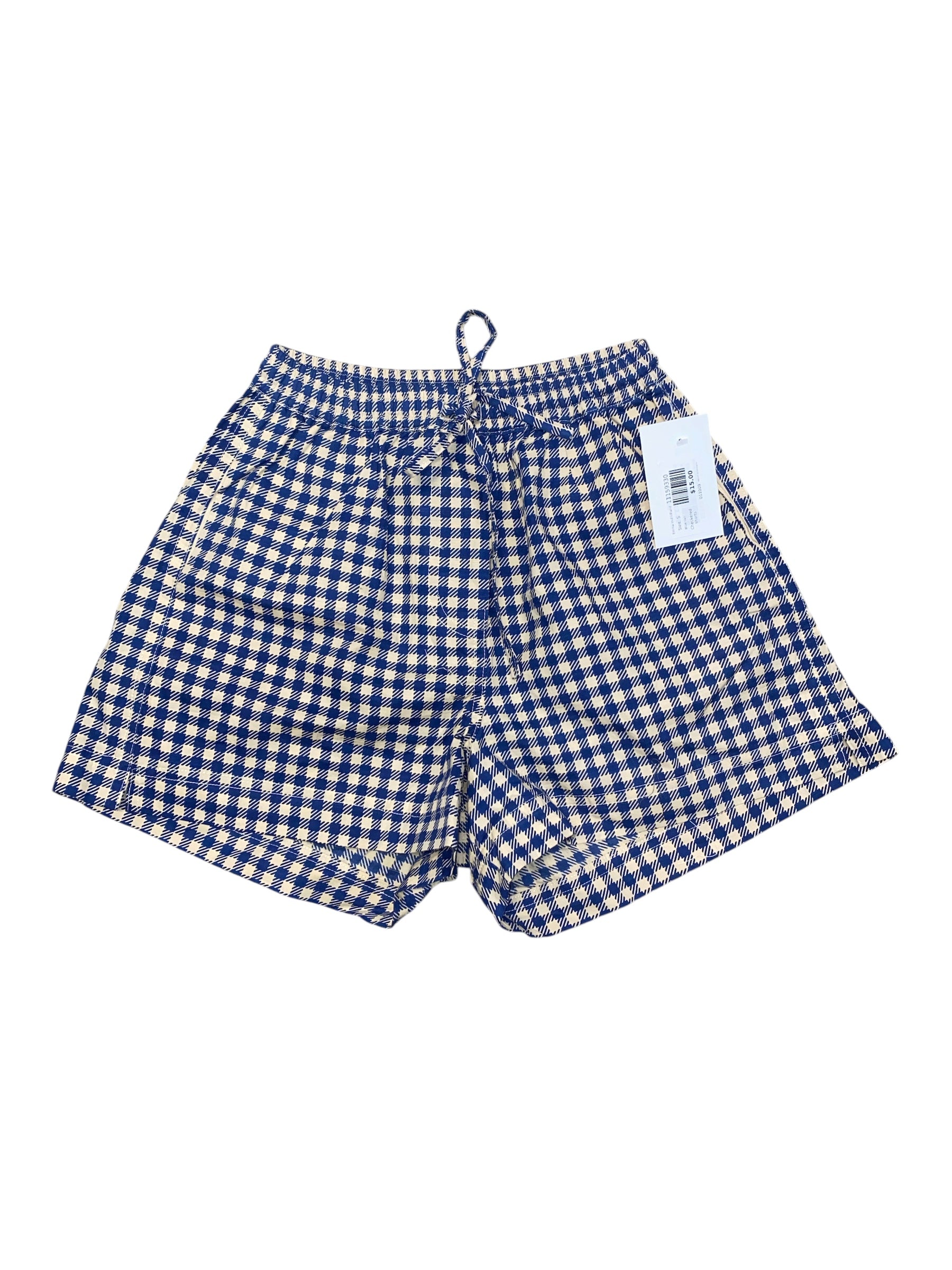 Blue tan Emma mulholland Checkered shorts, S