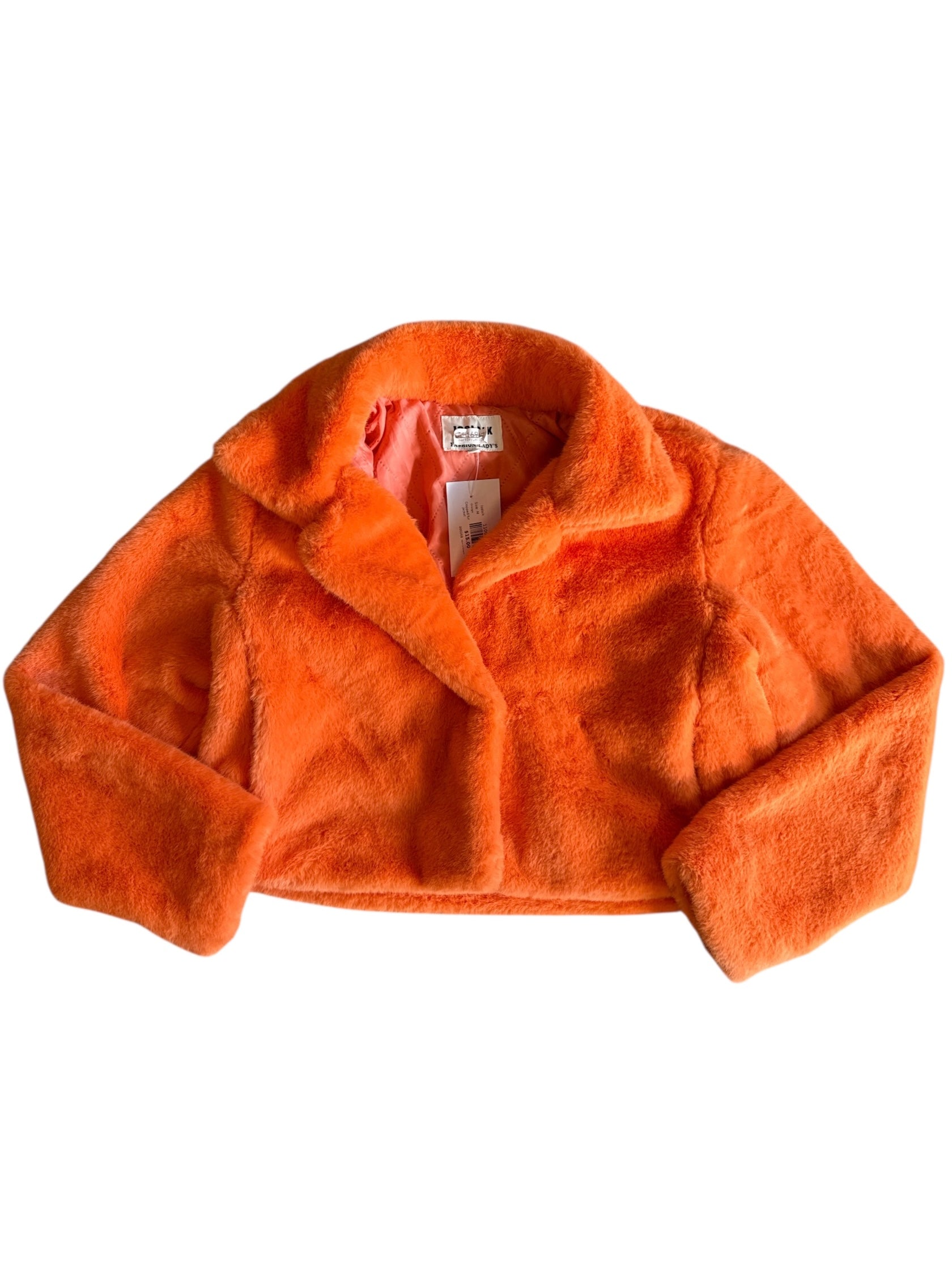 Orange Isslaik Cropped fur jacket, M