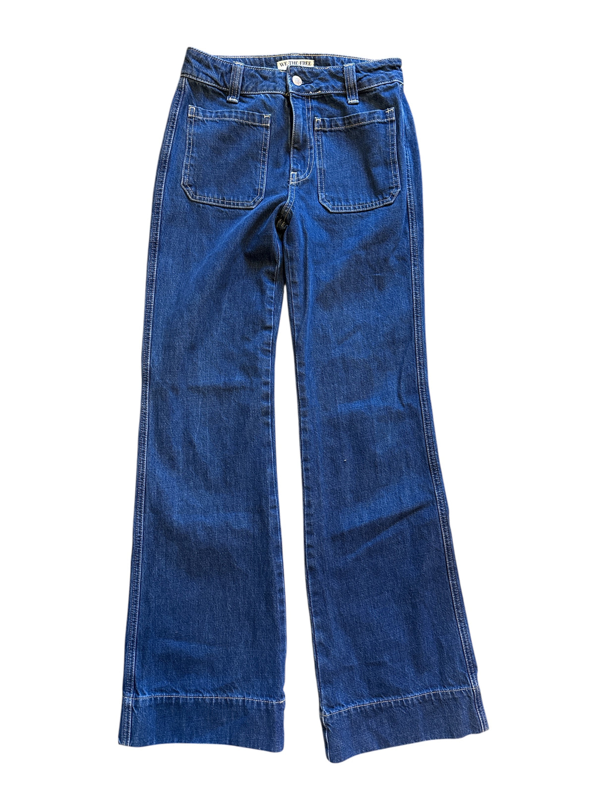 Blue We The Free Med wash pocket front flare, 25S