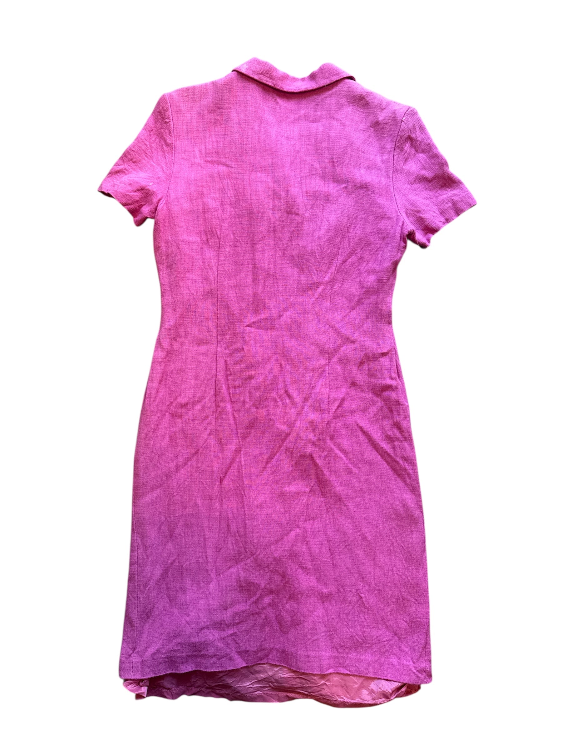 pink vintage Adriana papell button down ss dress, 10 (fits like 4-6)