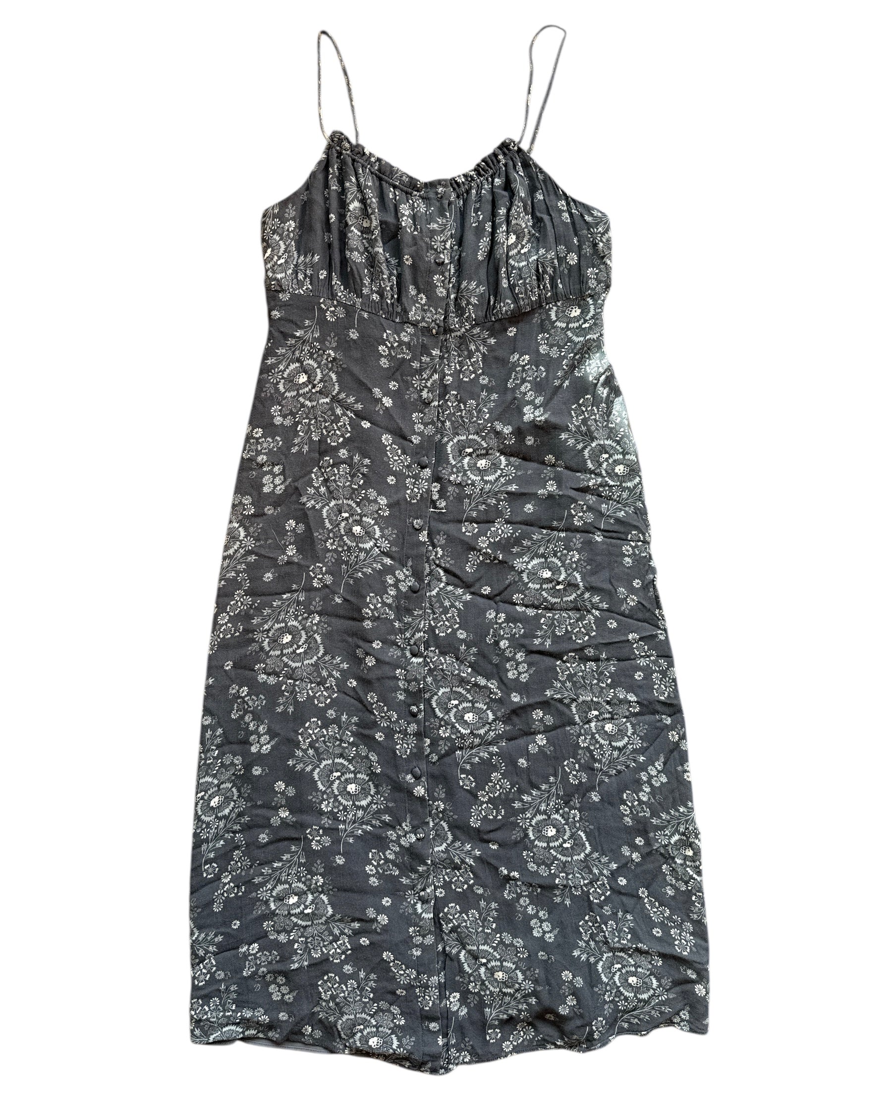 blue madewell floral maxi dress, 0