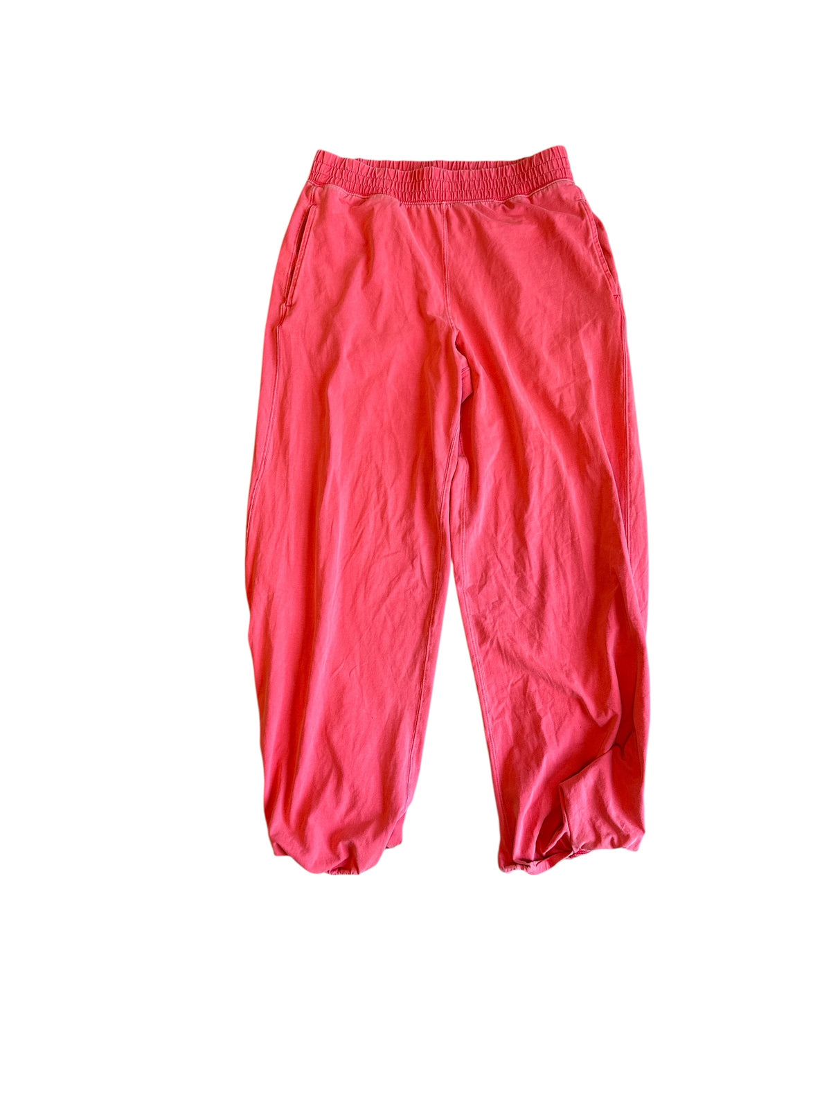 neon pink free people elastic sweatpants (part of set)