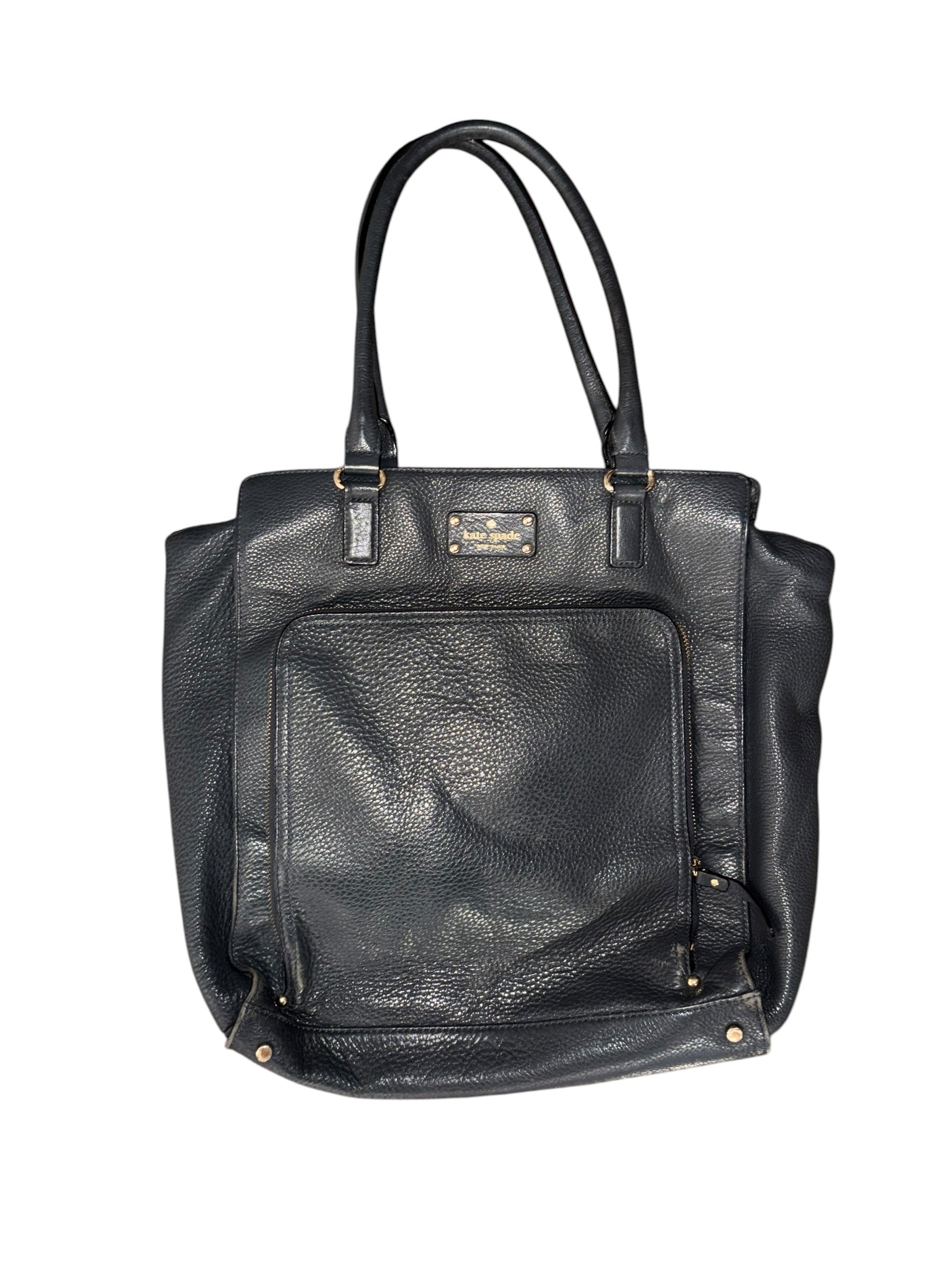black kate spade leather large purse