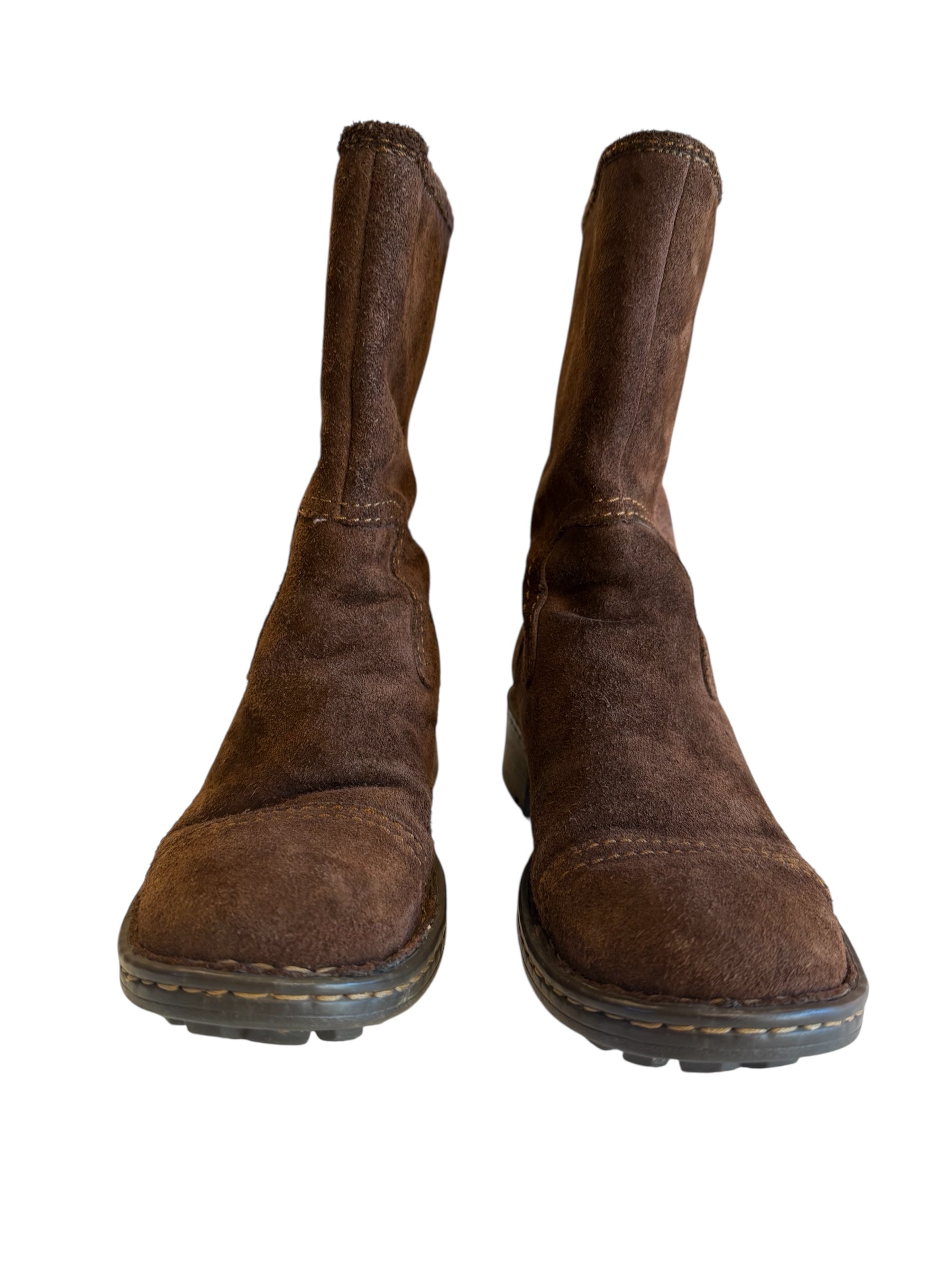 brown born suede boots, 6.5