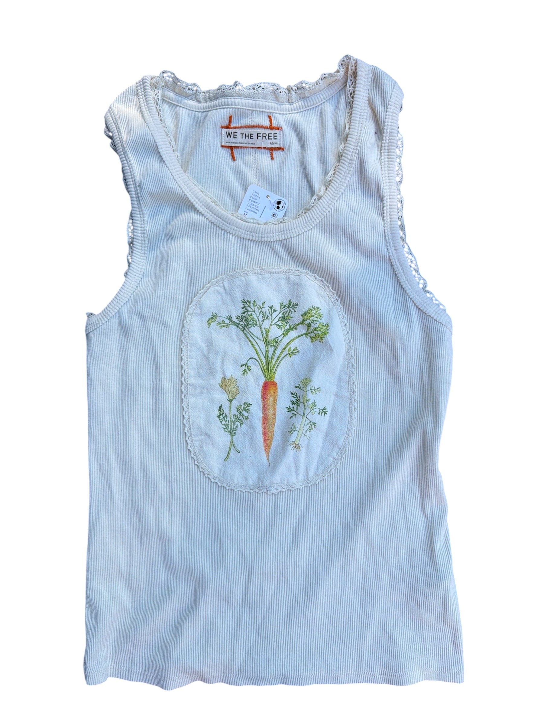 cream free people carrot tank, m