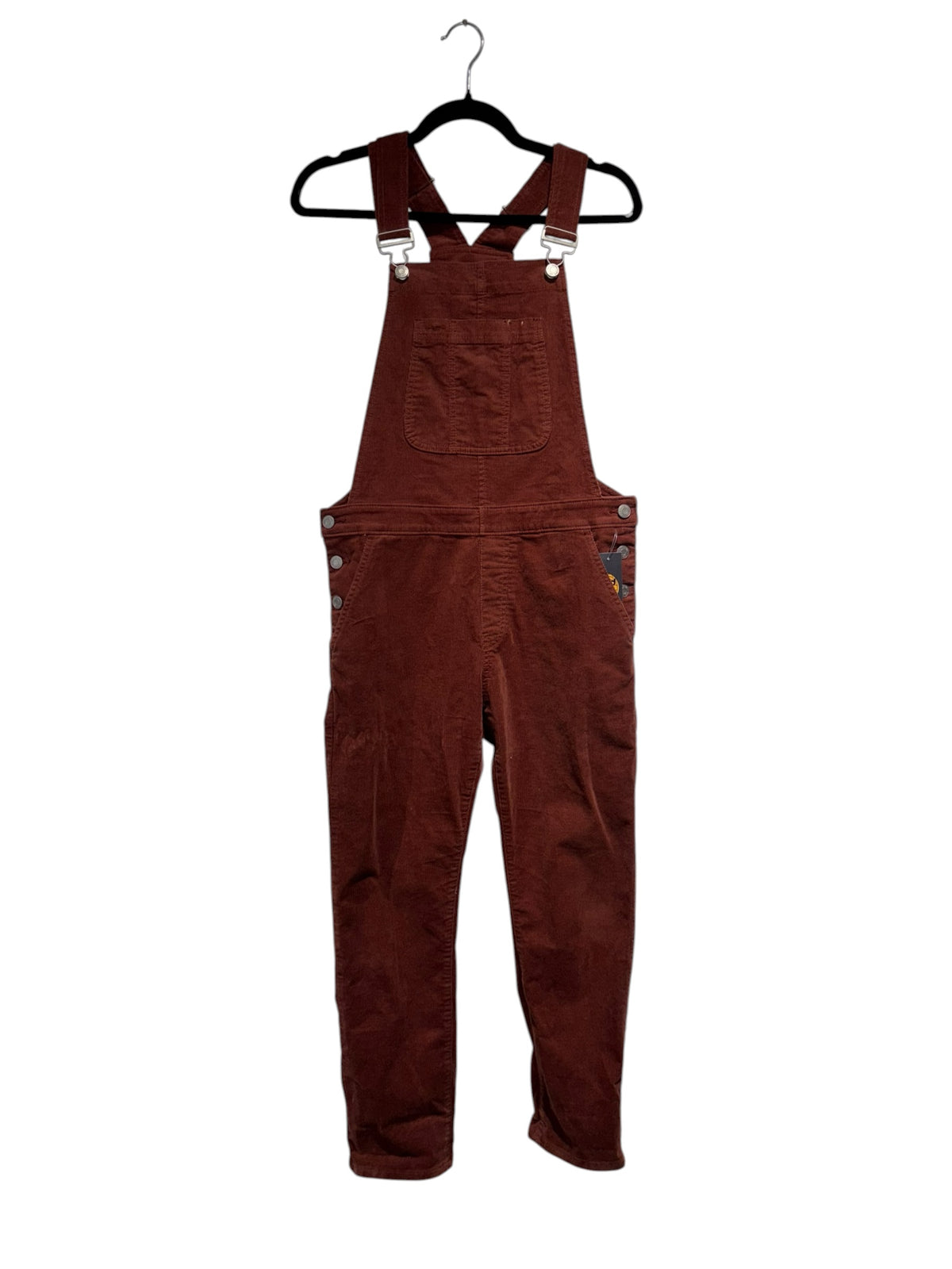 brown gap cord straight leg overalls, s